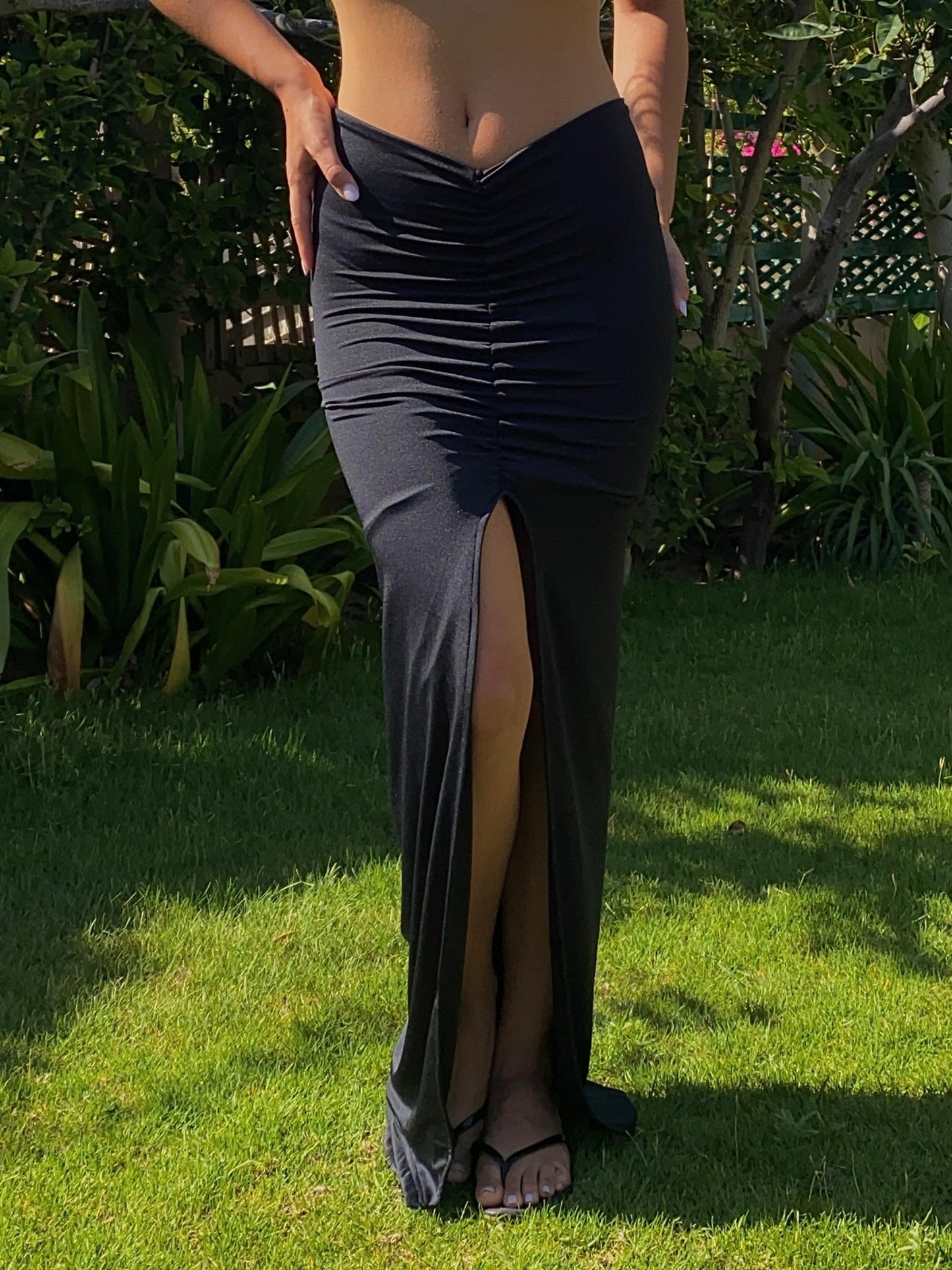 RUSHED SKIRT