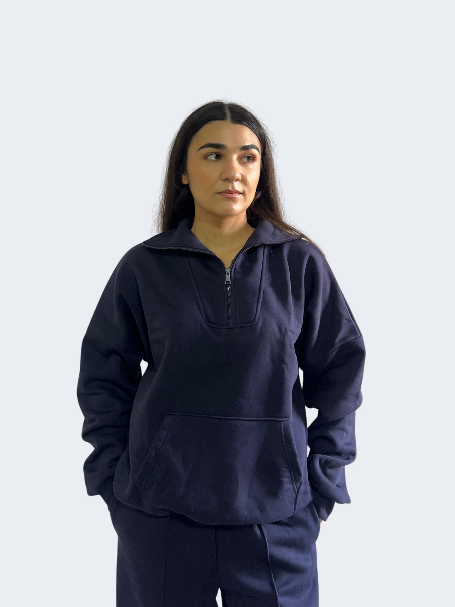 (EXTRA) HIGH NECK ZIPPER SWEAT SHIRT