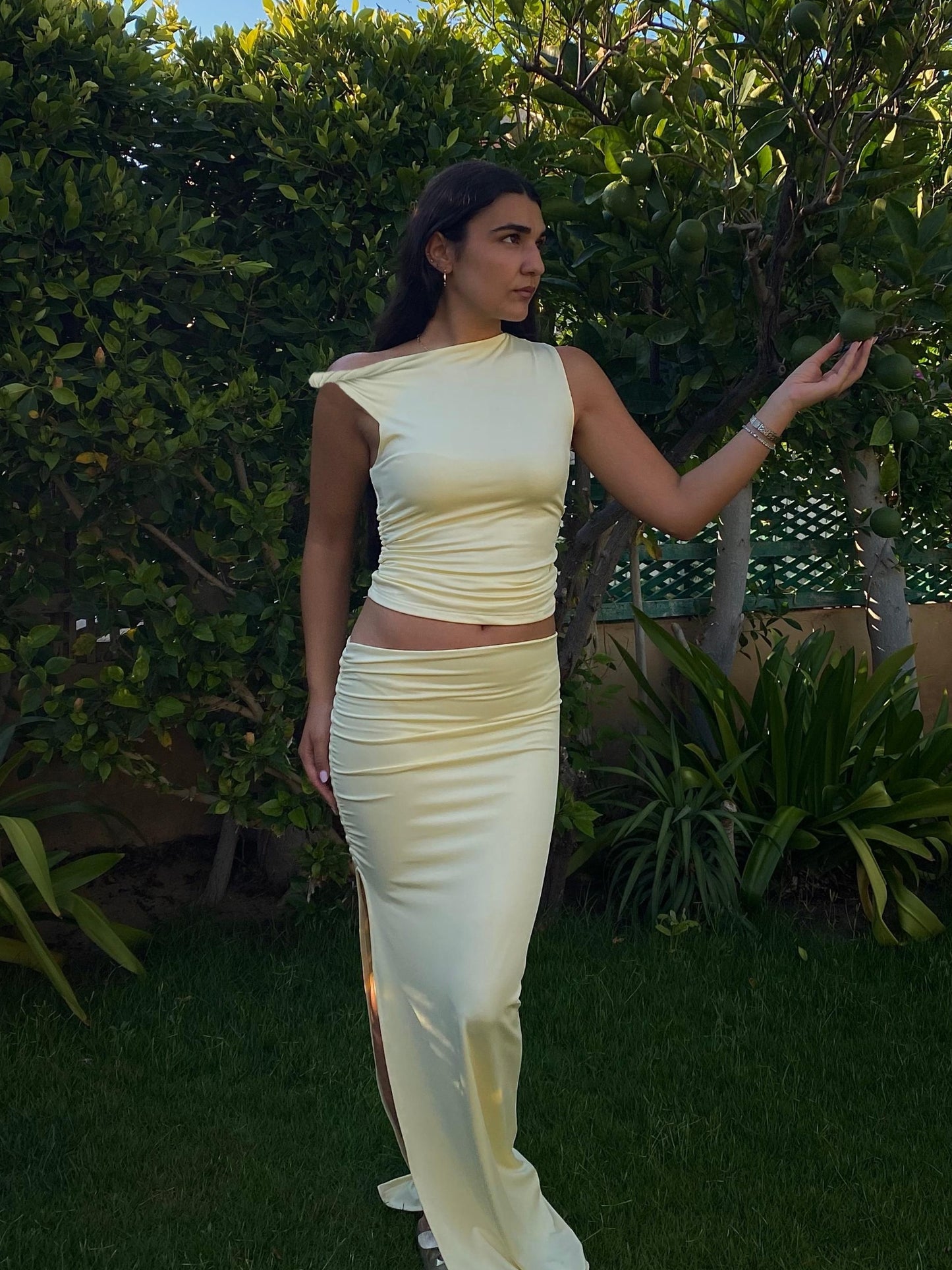 RUSHED SKIRT