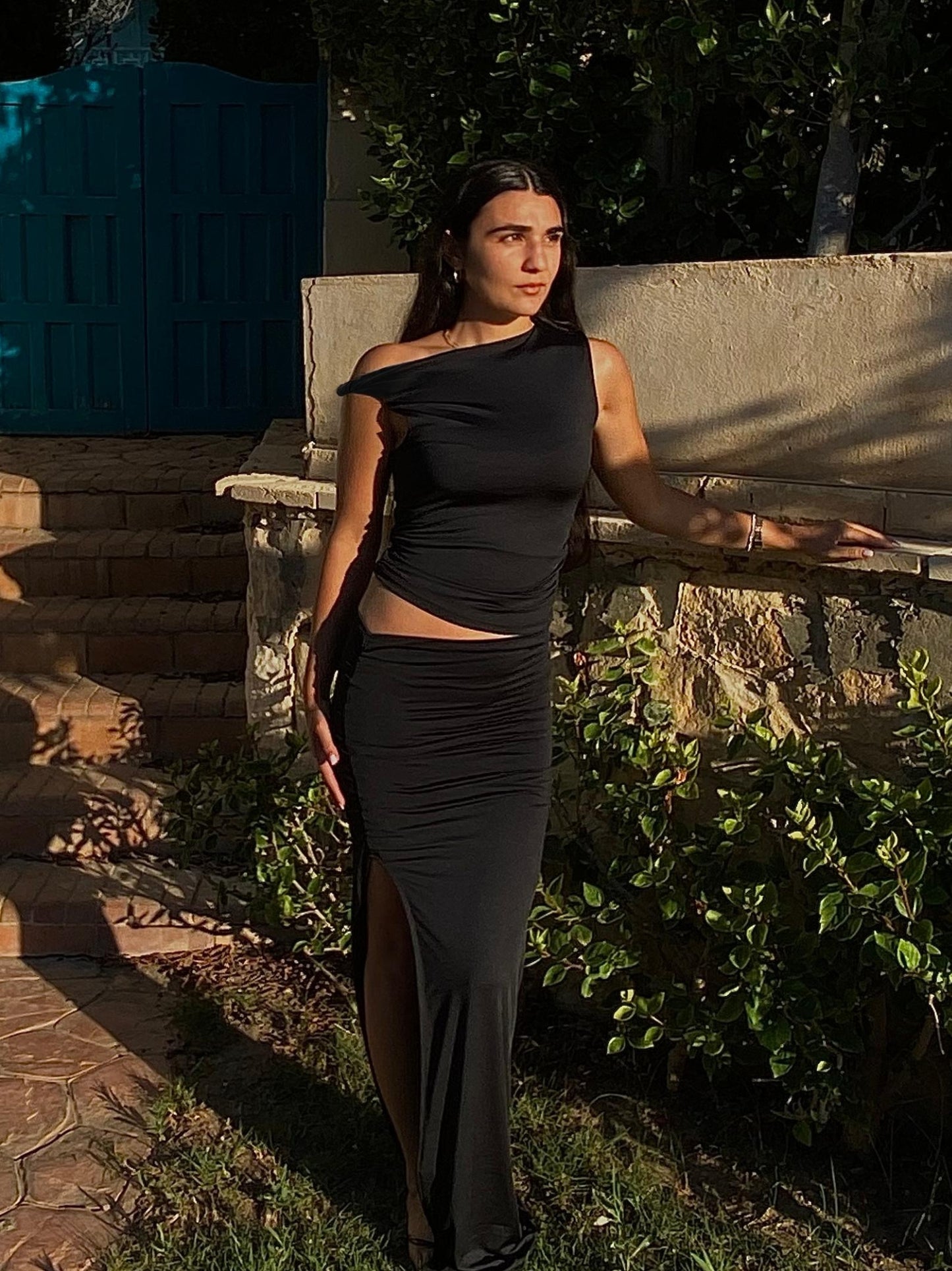 RUSHED SKIRT