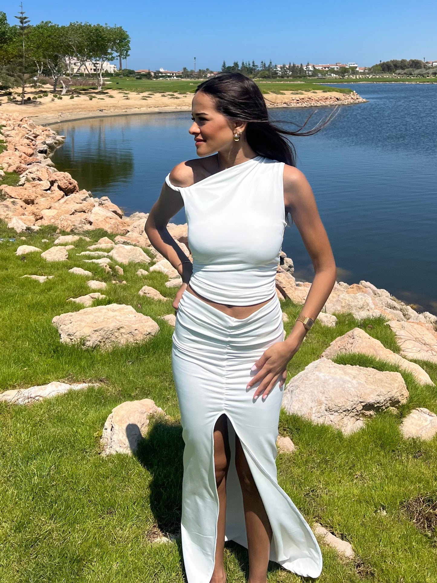 RUSHED SKIRT
