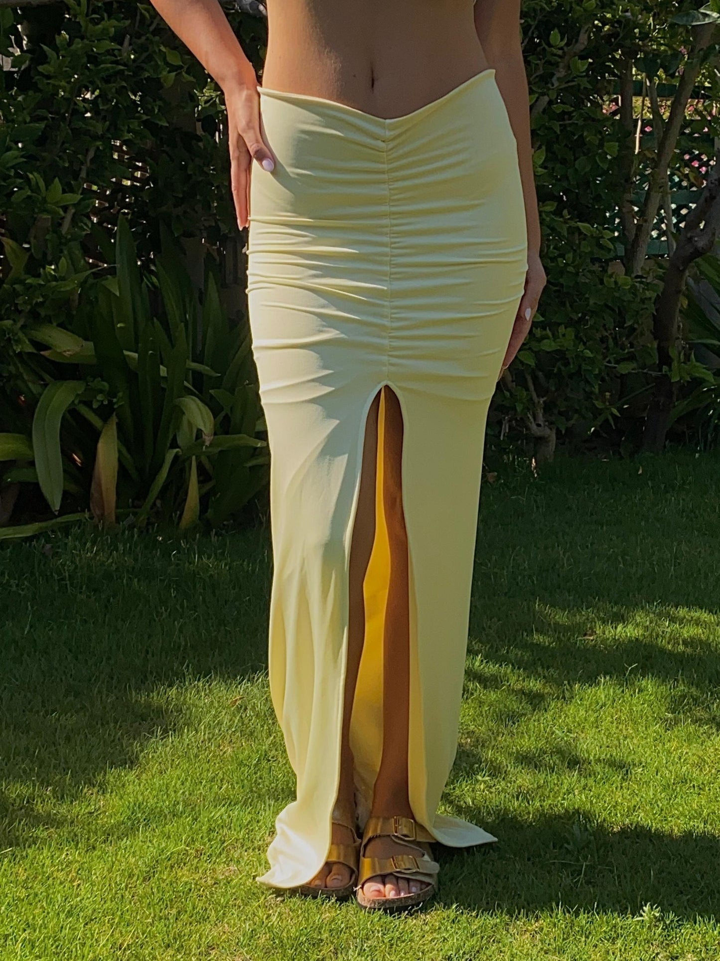 RUSHED SKIRT