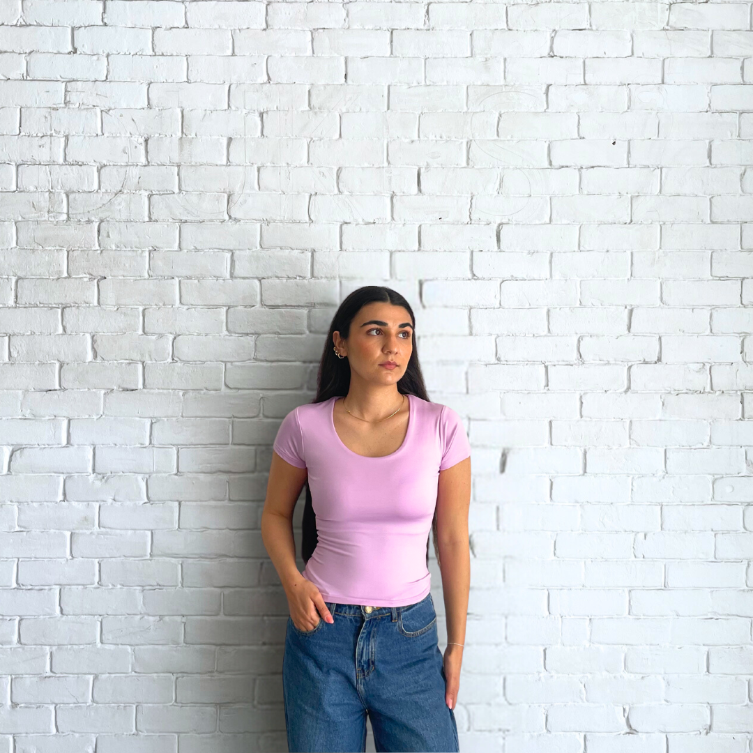 WIDE NECK SHORT SLEEVE            ( COLORS )