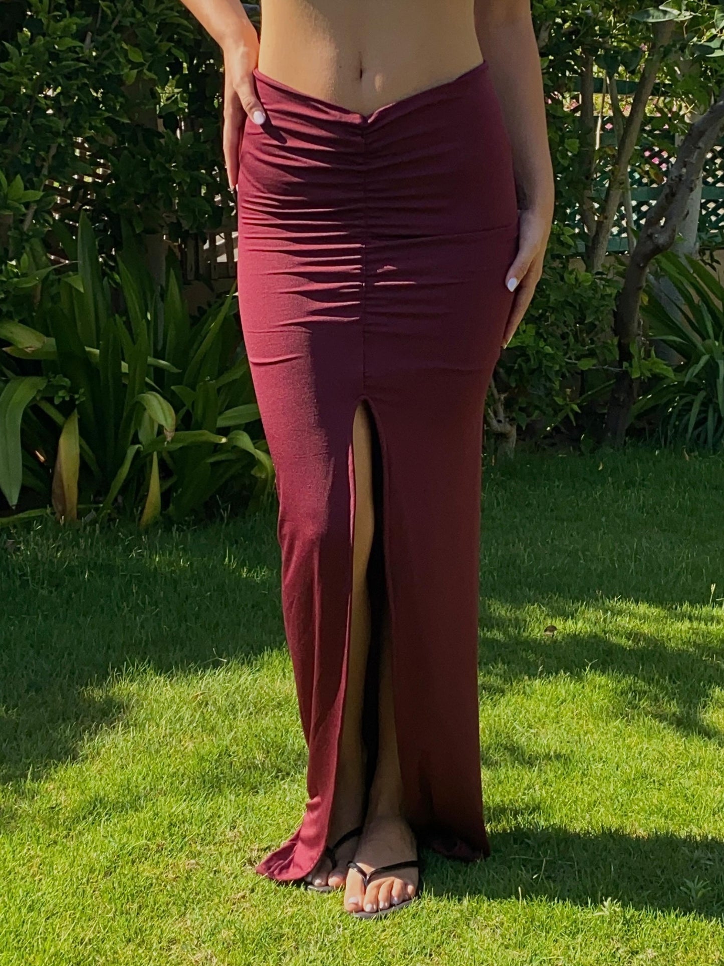 RUSHED SKIRT