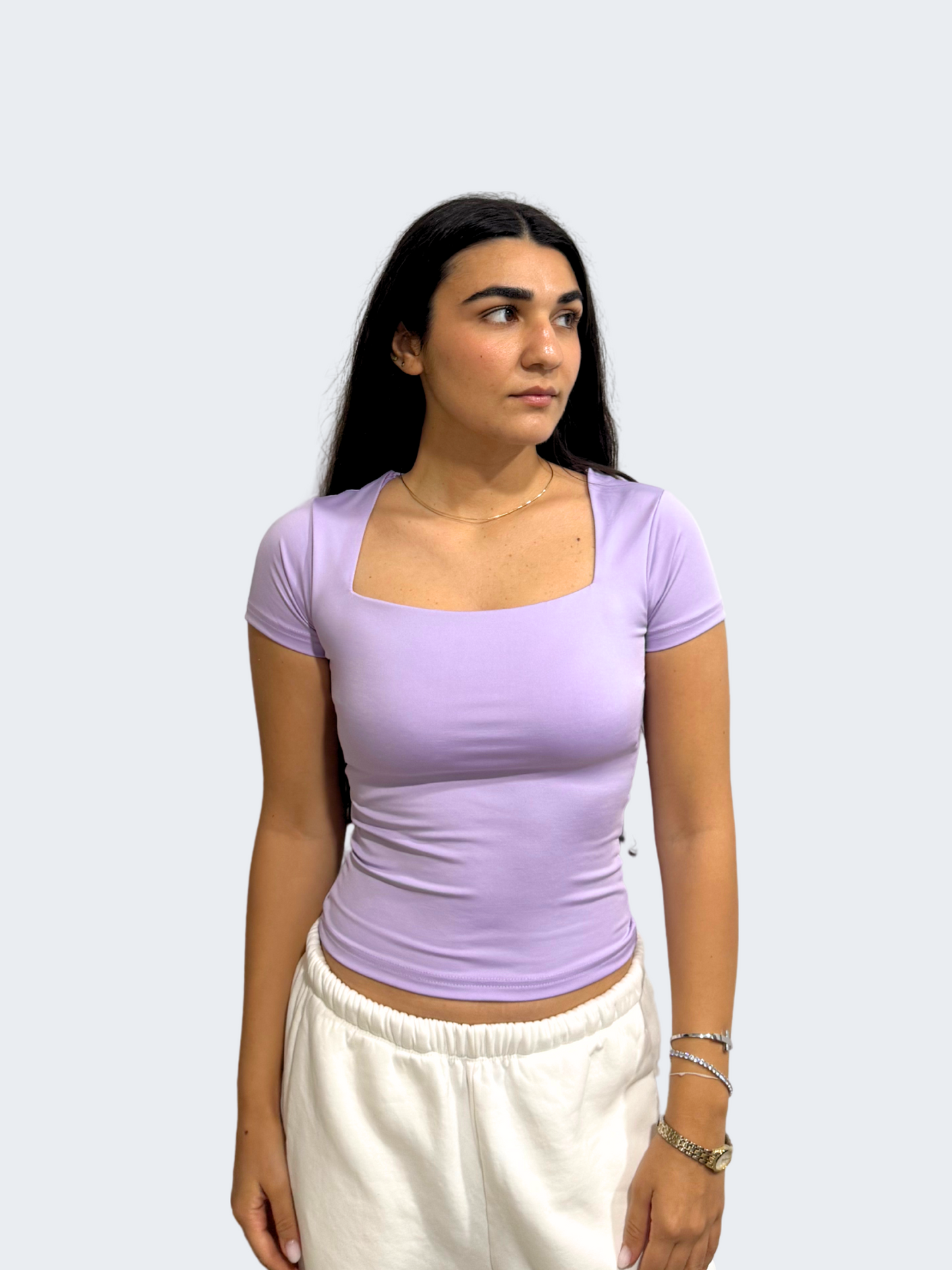 SQUARE NECK SHORT SLEEVE