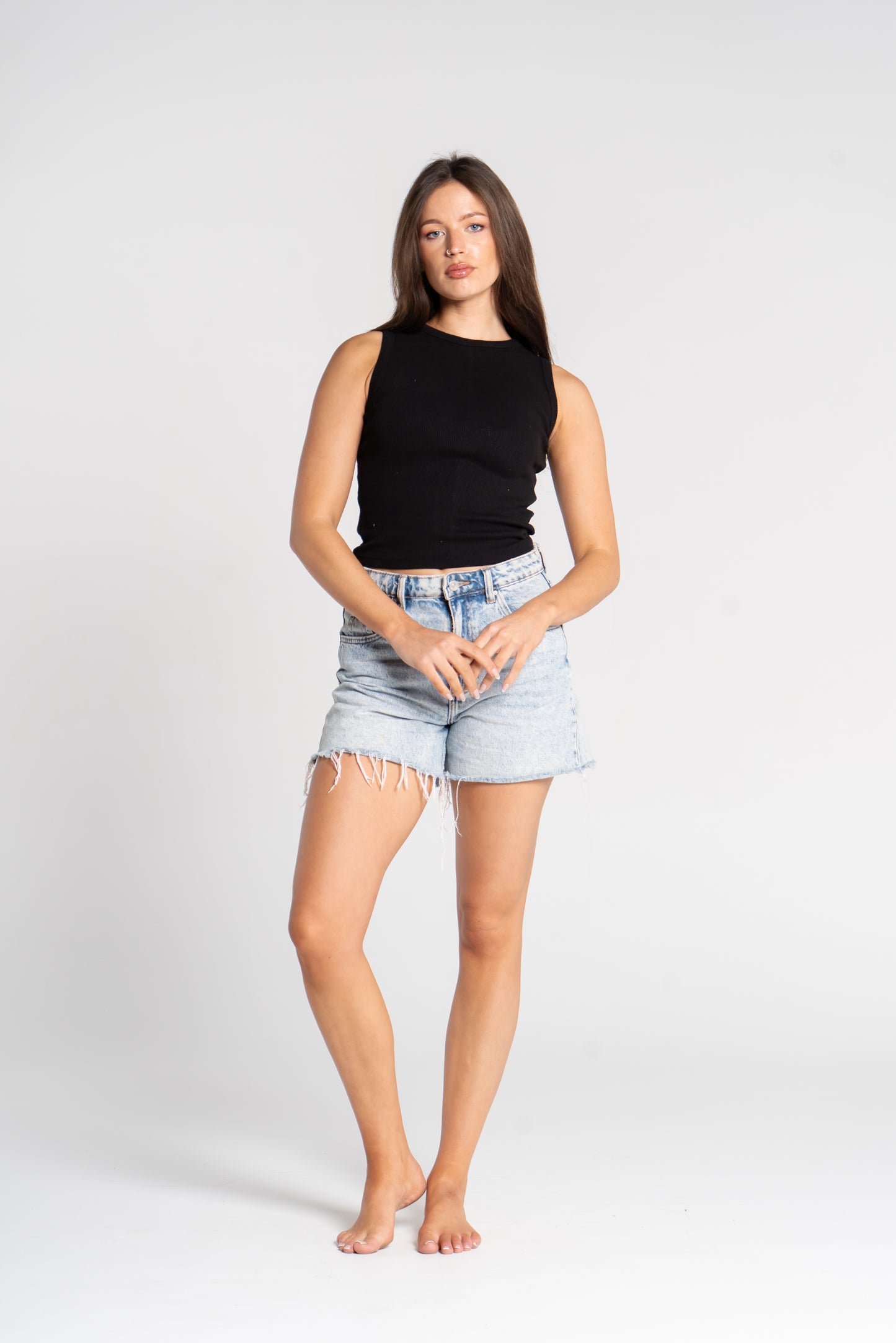 RIBBED TANK TOP ROUND NECK
