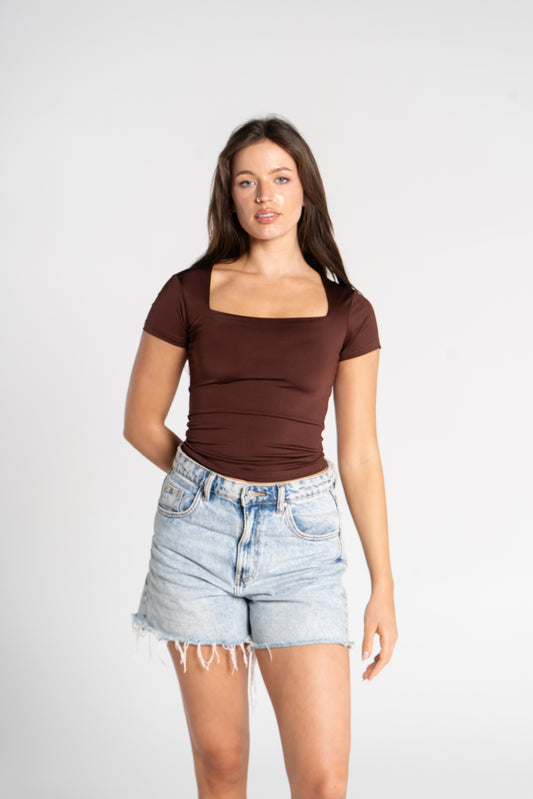 SQUARE NECK SHORT SLEEVE (COLORS)