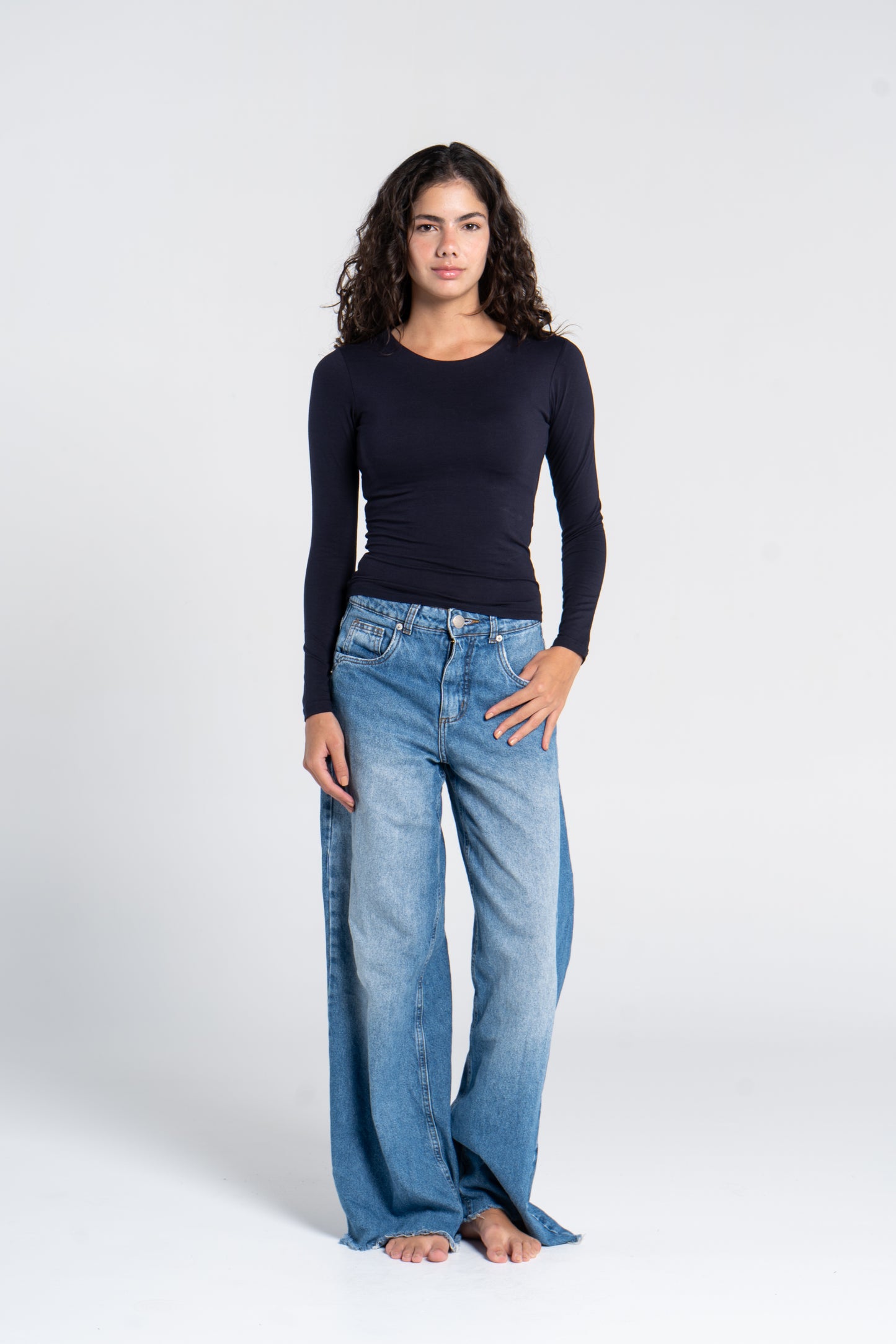 COTTON ROUND NECK LONG SLEEVE