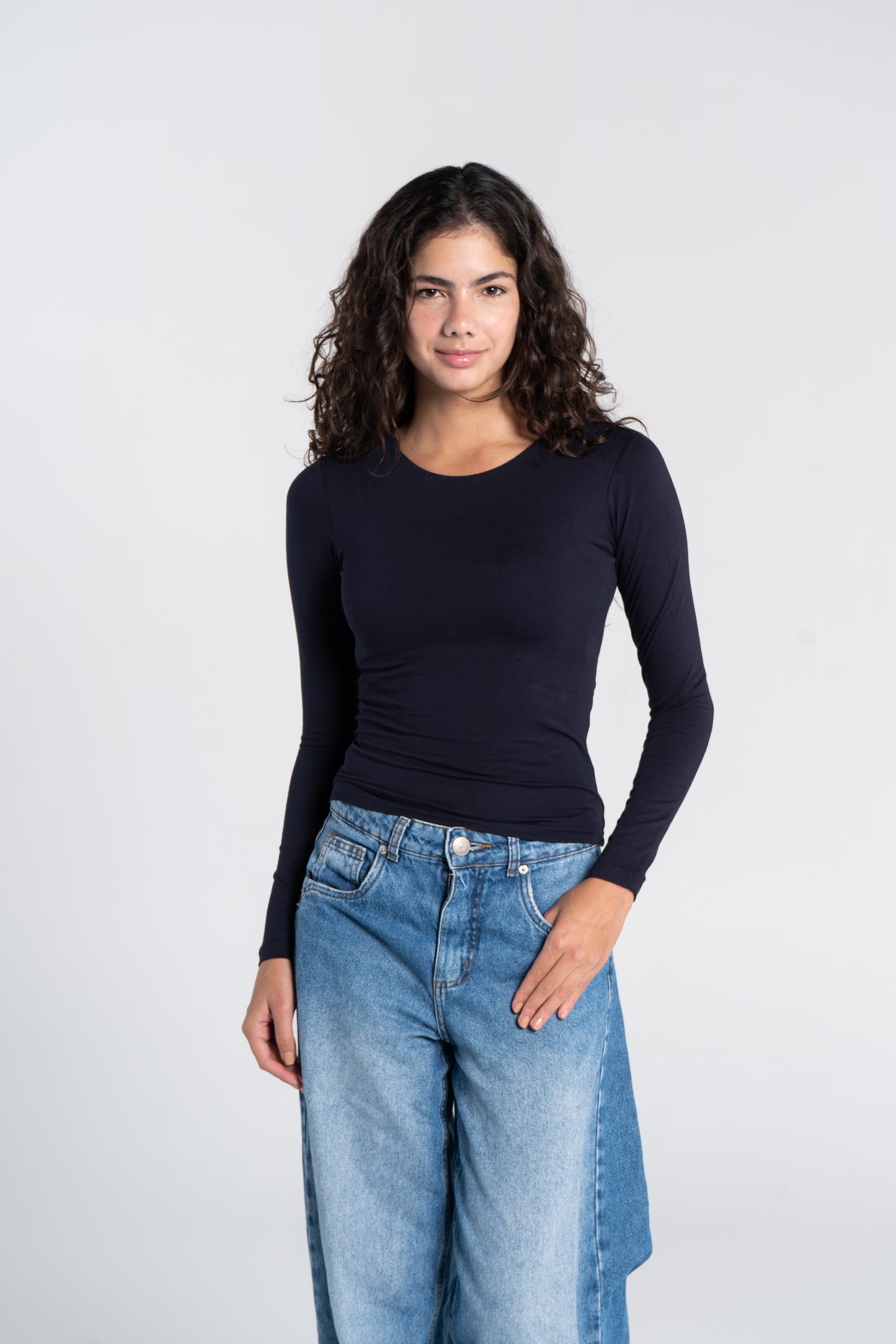COTTON ROUND NECK LONG SLEEVE