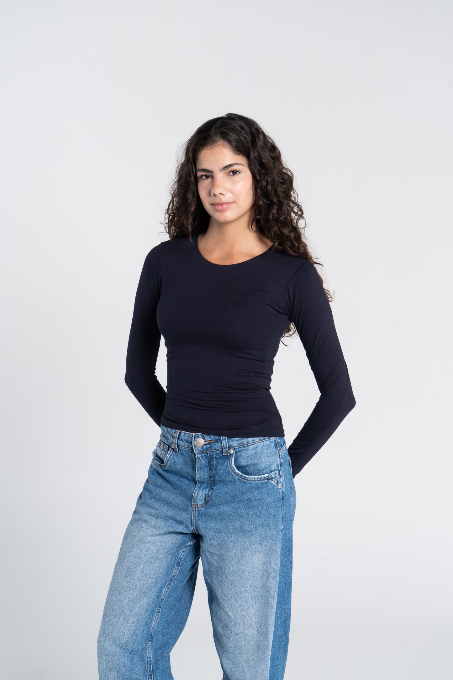 COTTON ROUND NECK LONG SLEEVE