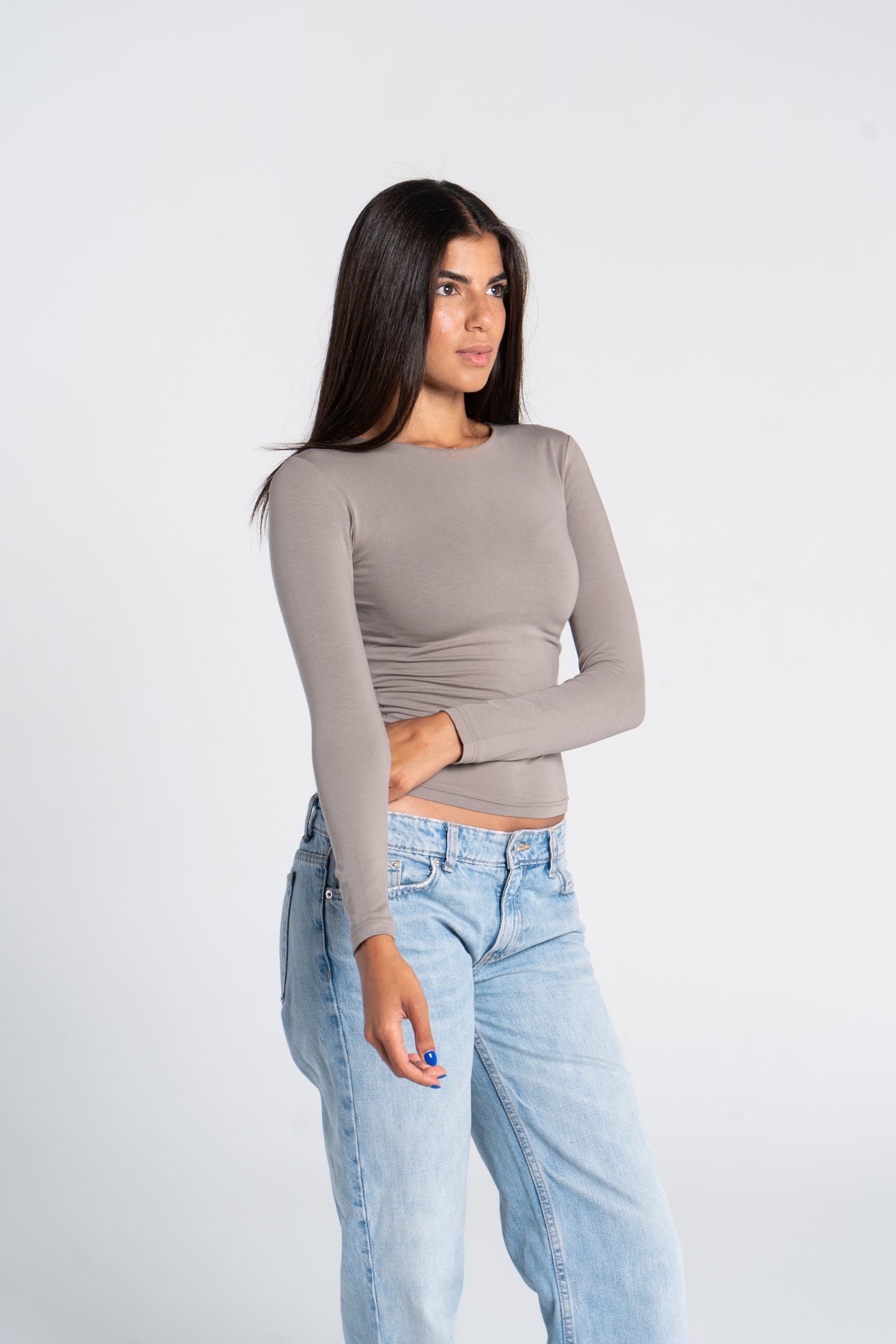 COTTON ROUND NECK LONG SLEEVE
