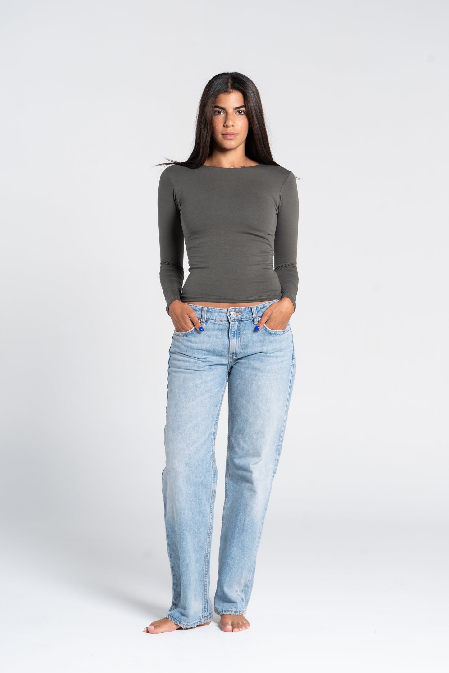 COTTON ROUND NECK LONG SLEEVE