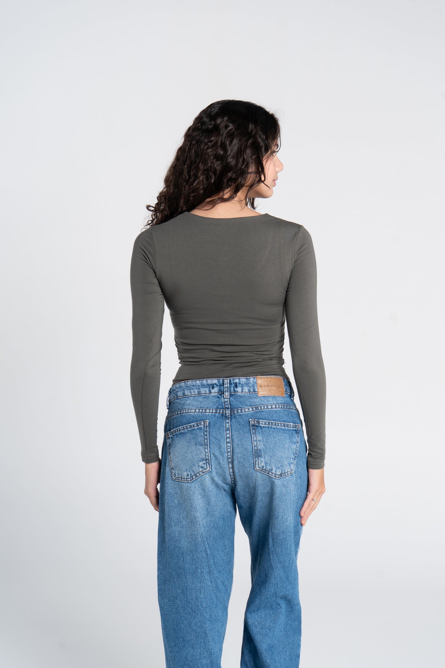 COTTON WIDE NECK LONG SLEEVE