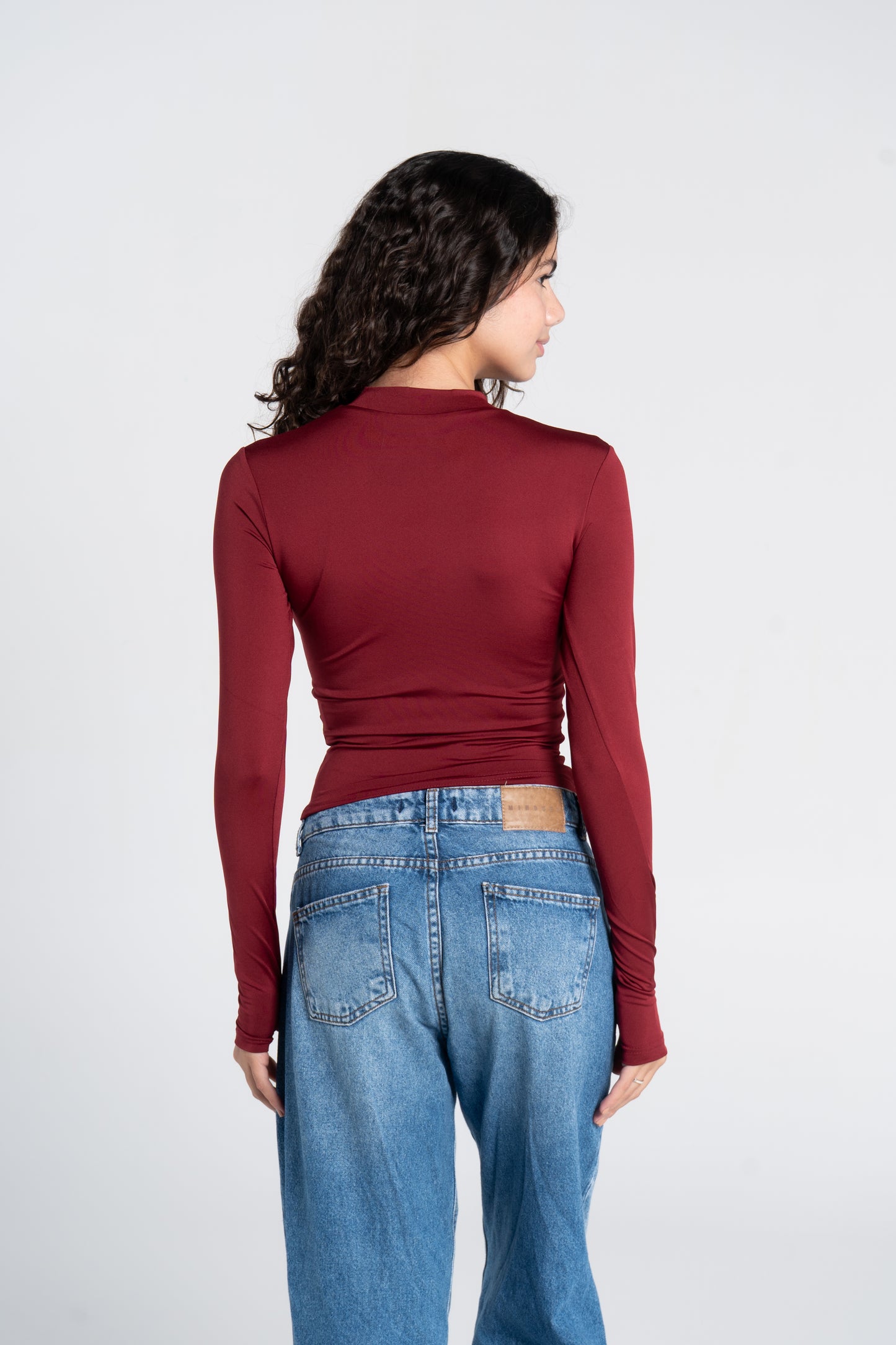 HIGH NECK ZIPPER LONG SLEEVE