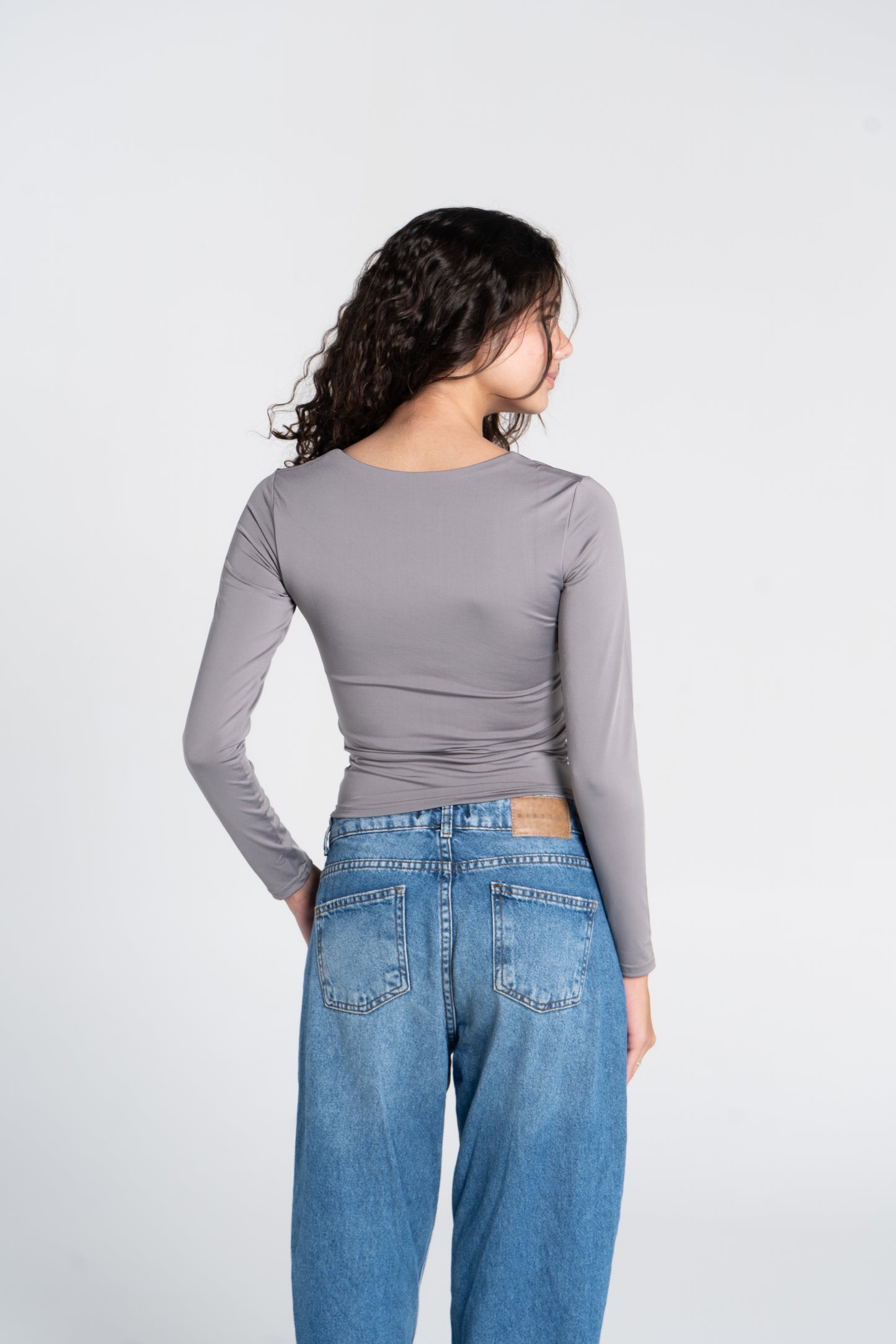 SQUARE NECK LONG SLEEVE