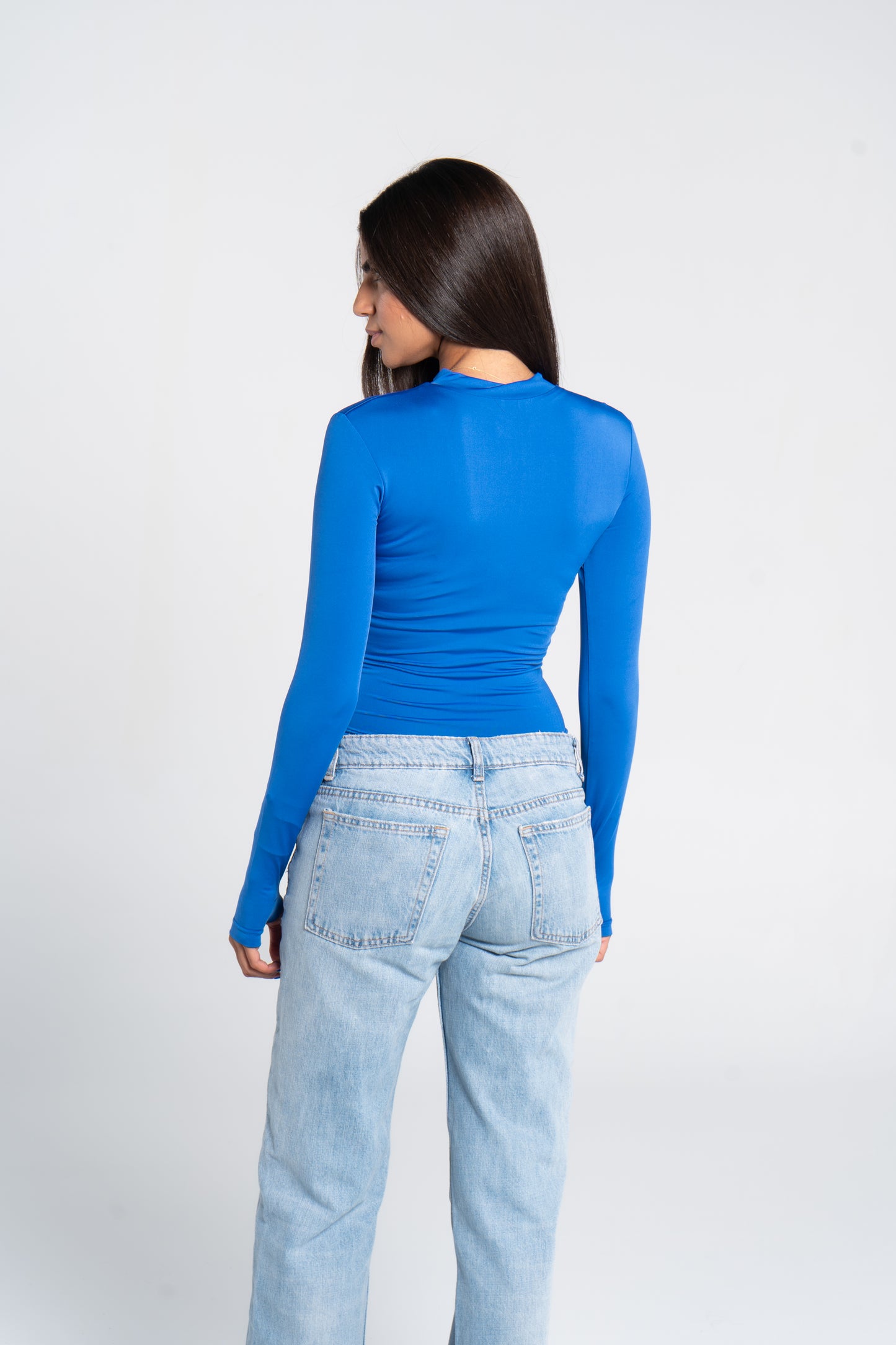 HIGH NECK ZIPPER LONG SLEEVE