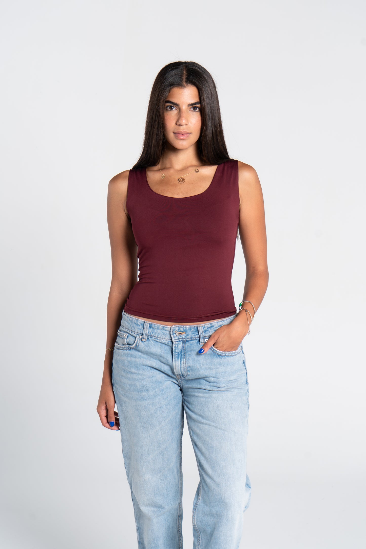 TANK TOP WIDE NECK ( COLORS )