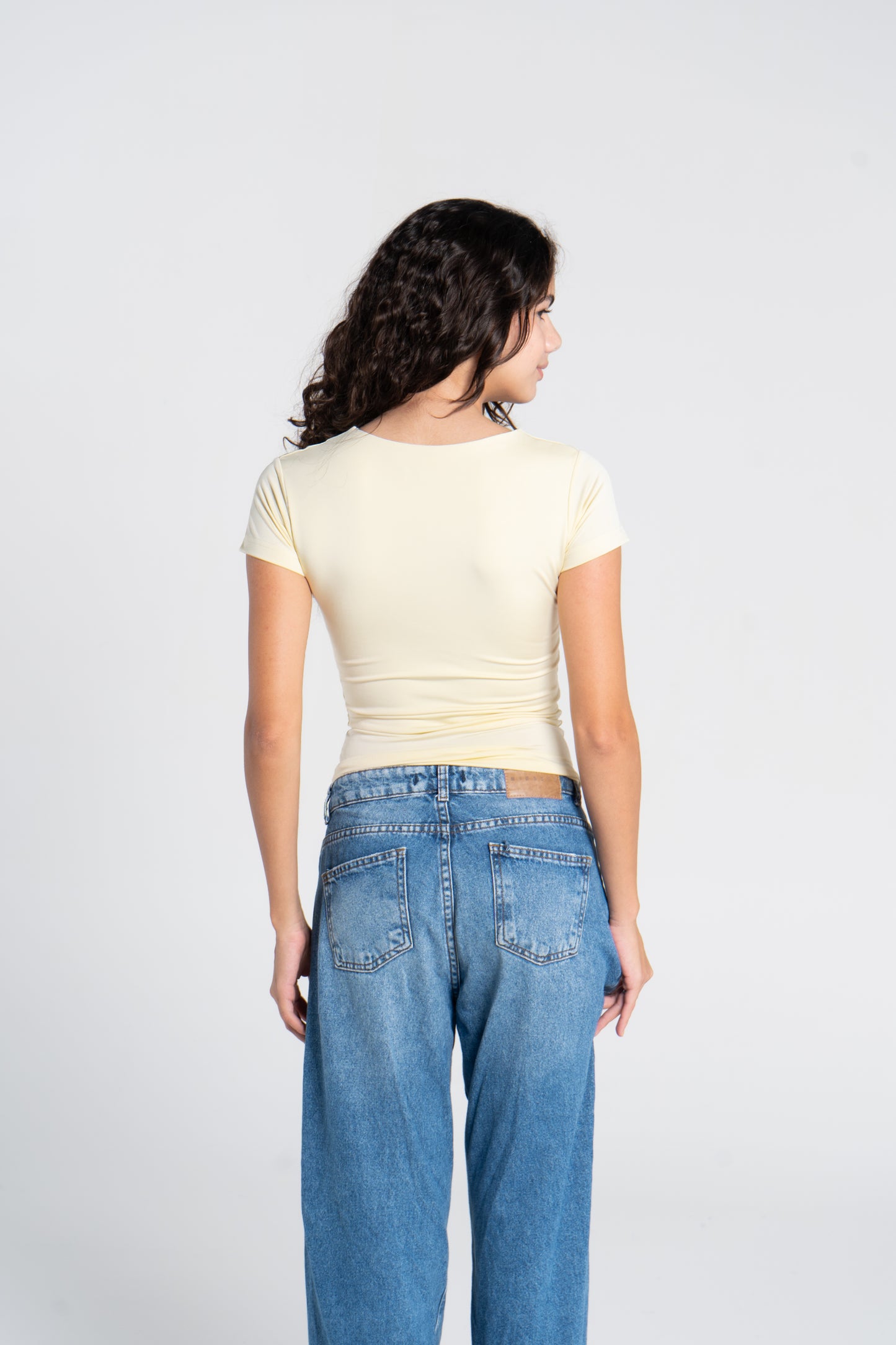 ASYMMETRICAL V NECK TOP