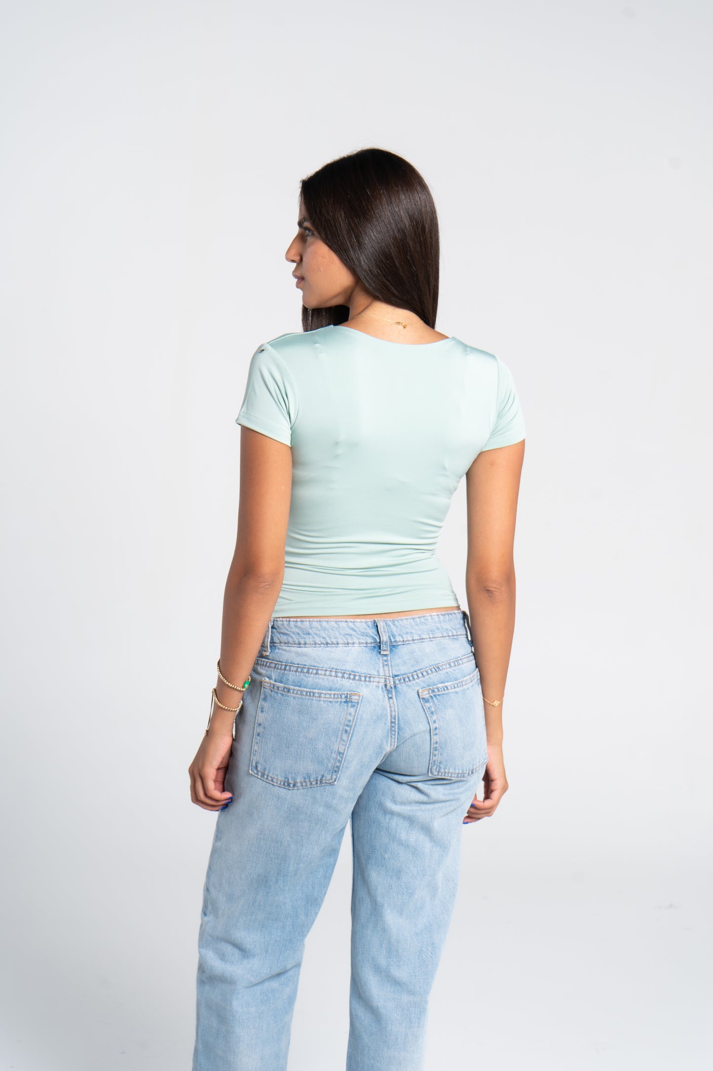 ASYMMETRICAL V NECK TOP