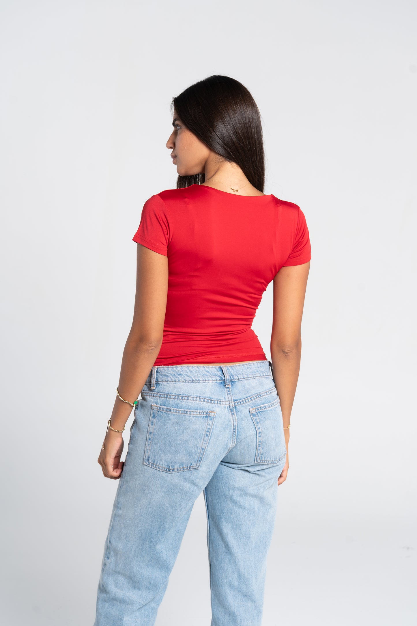 ASYMMETRICAL V NECK TOP