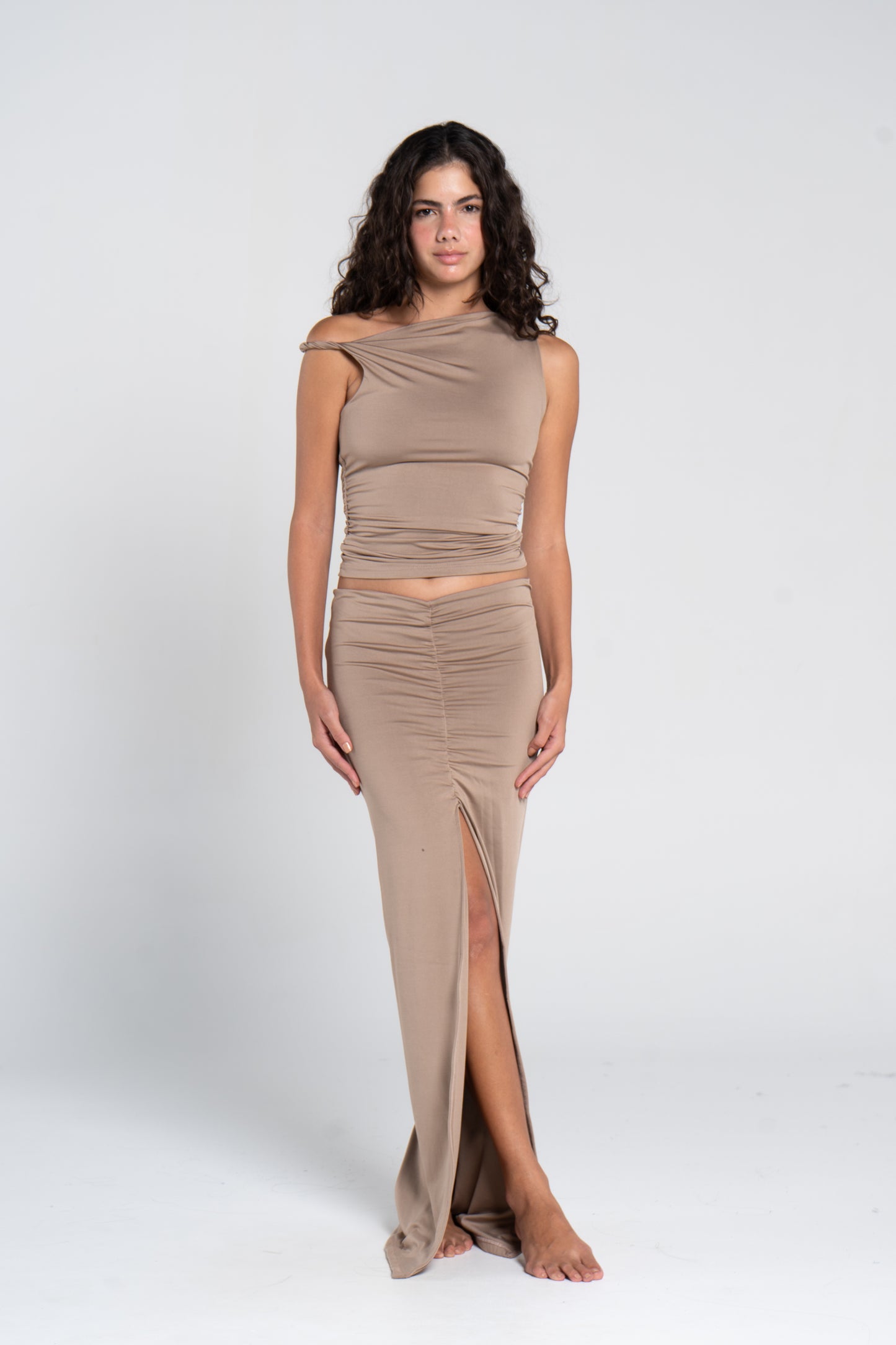 RUSHED TWISTED TOP