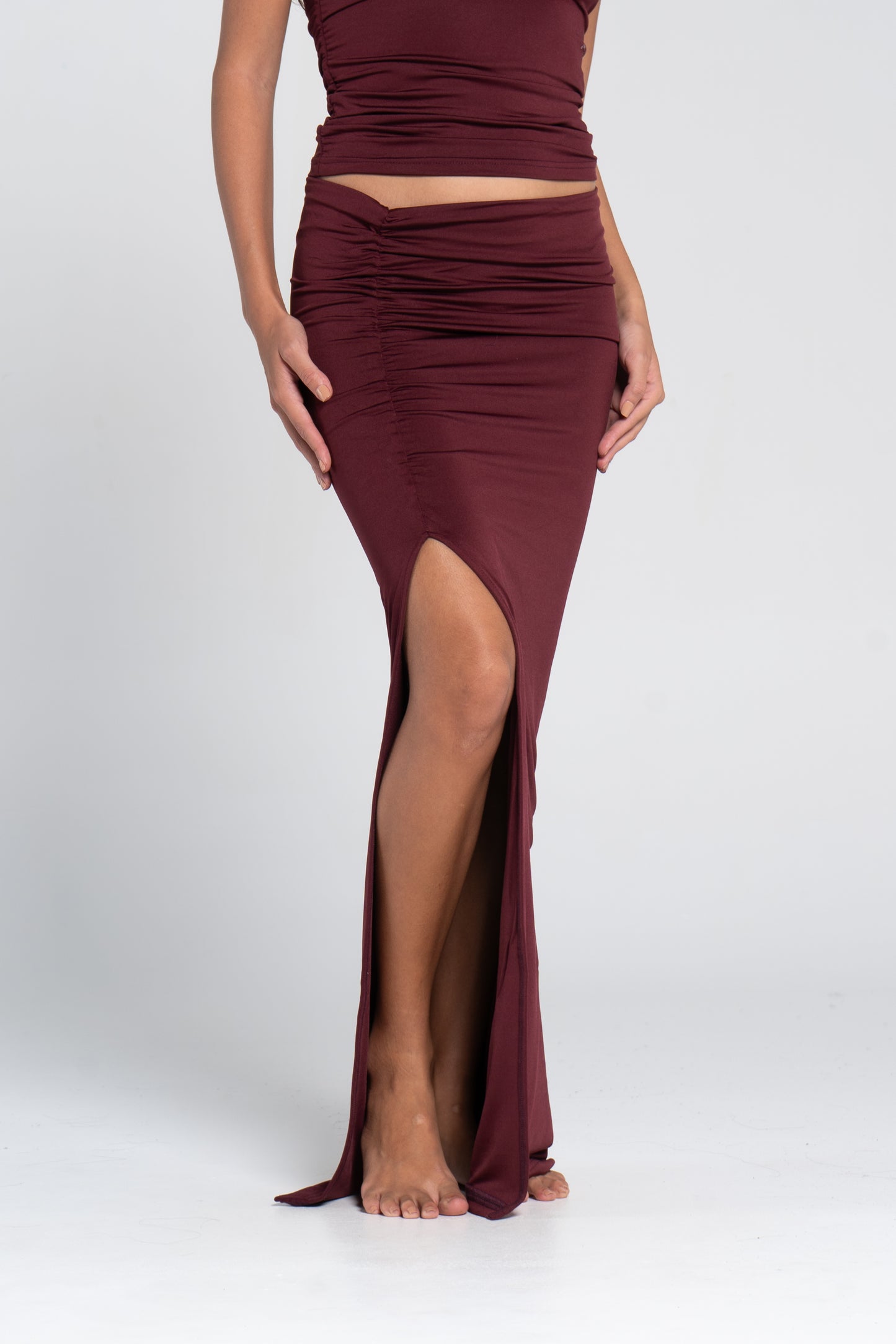 RUSHED SKIRT