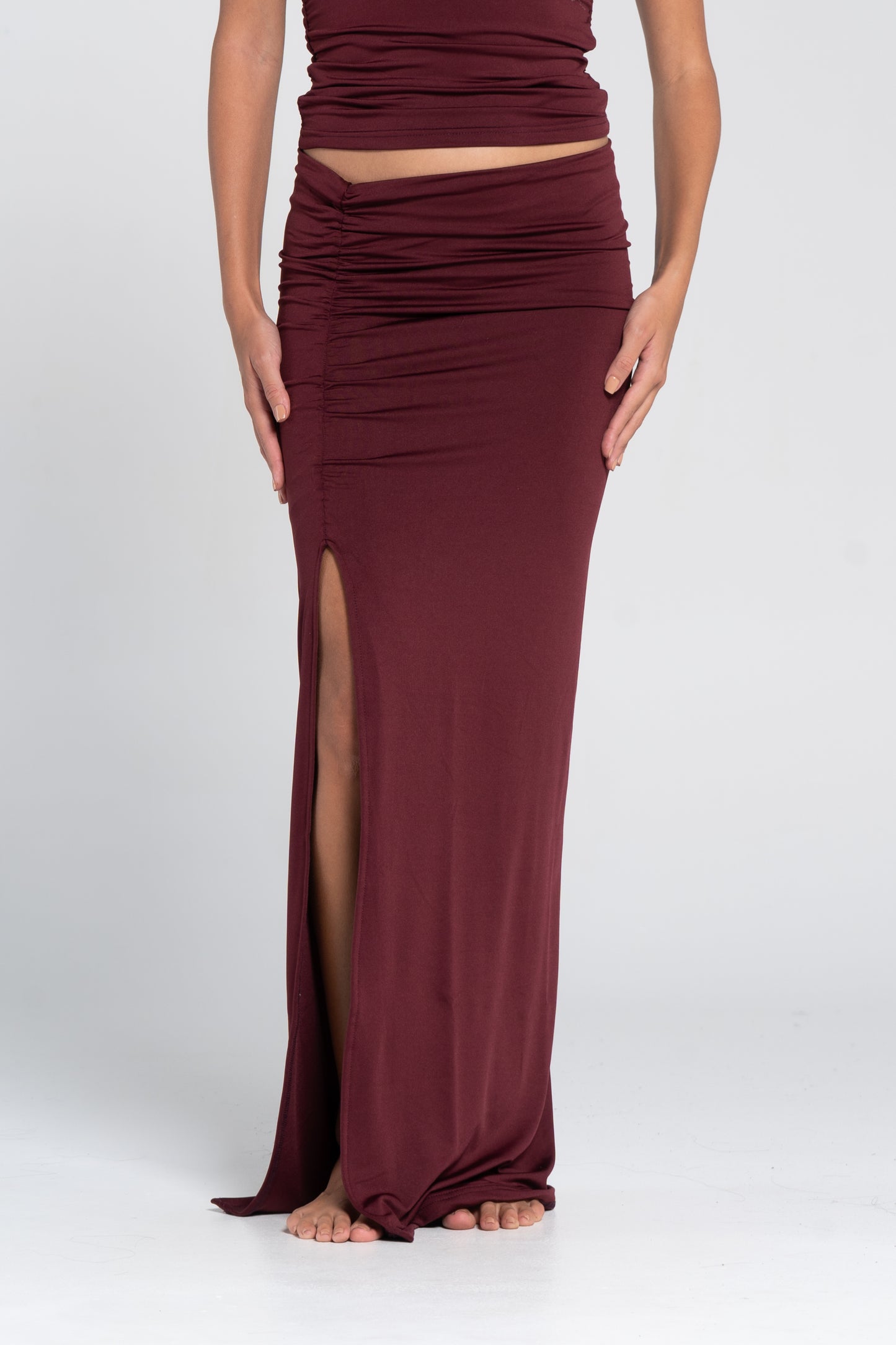 RUSHED SKIRT