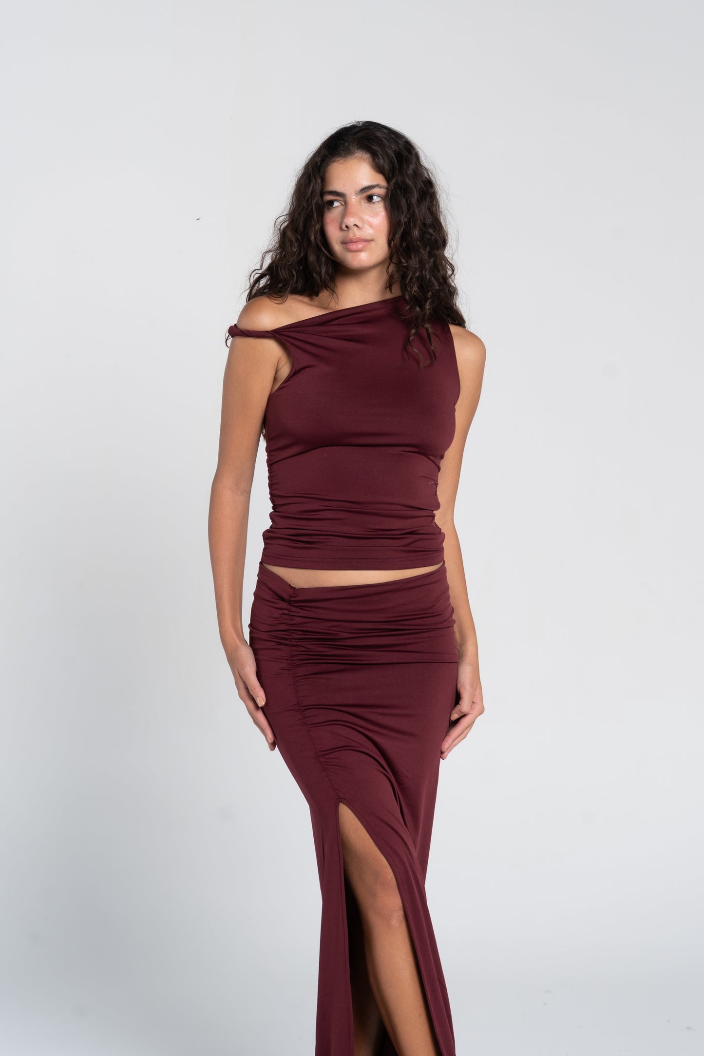 RUSHED TWISTED TOP