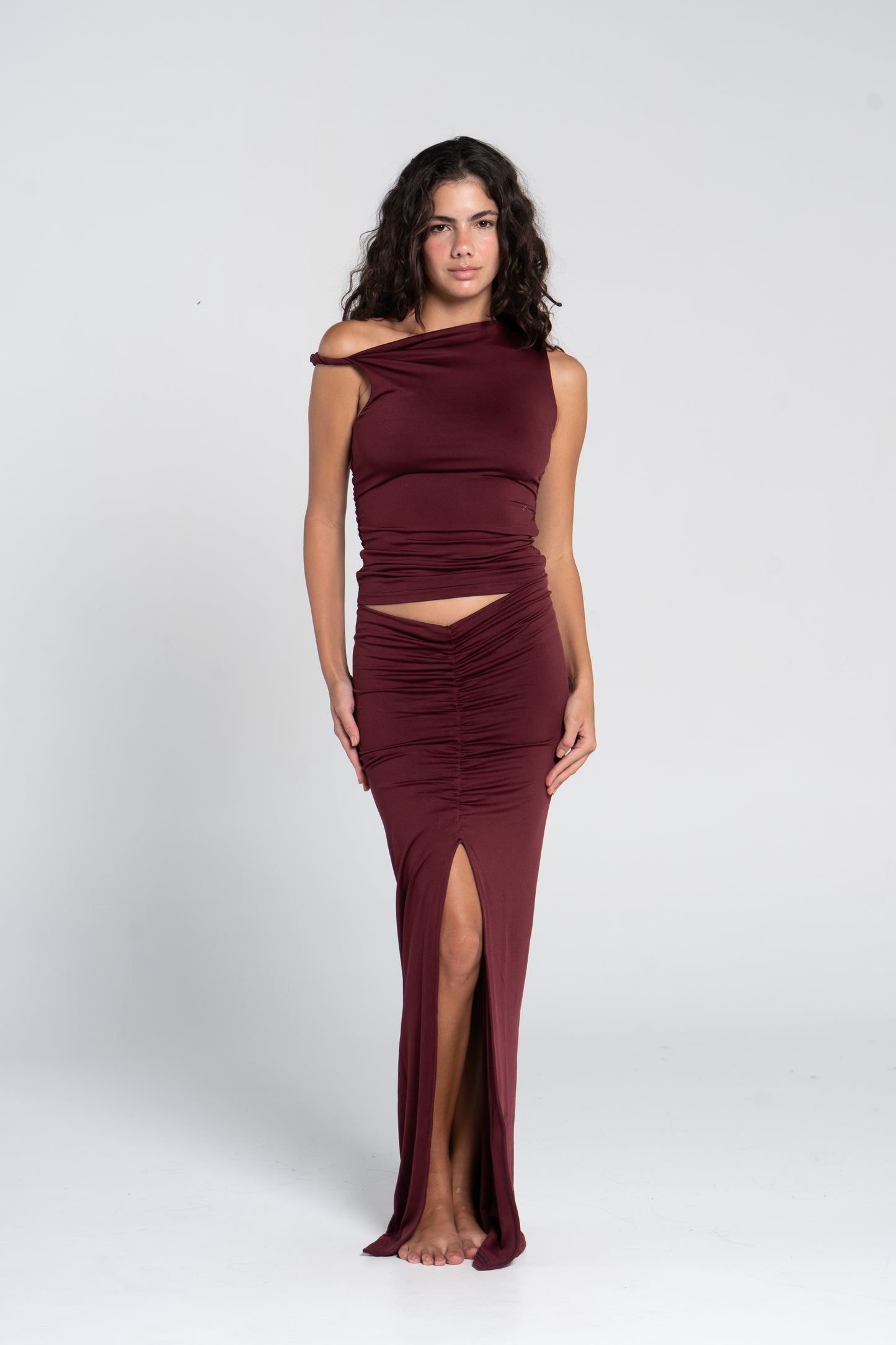 RUSHED TWISTED TOP