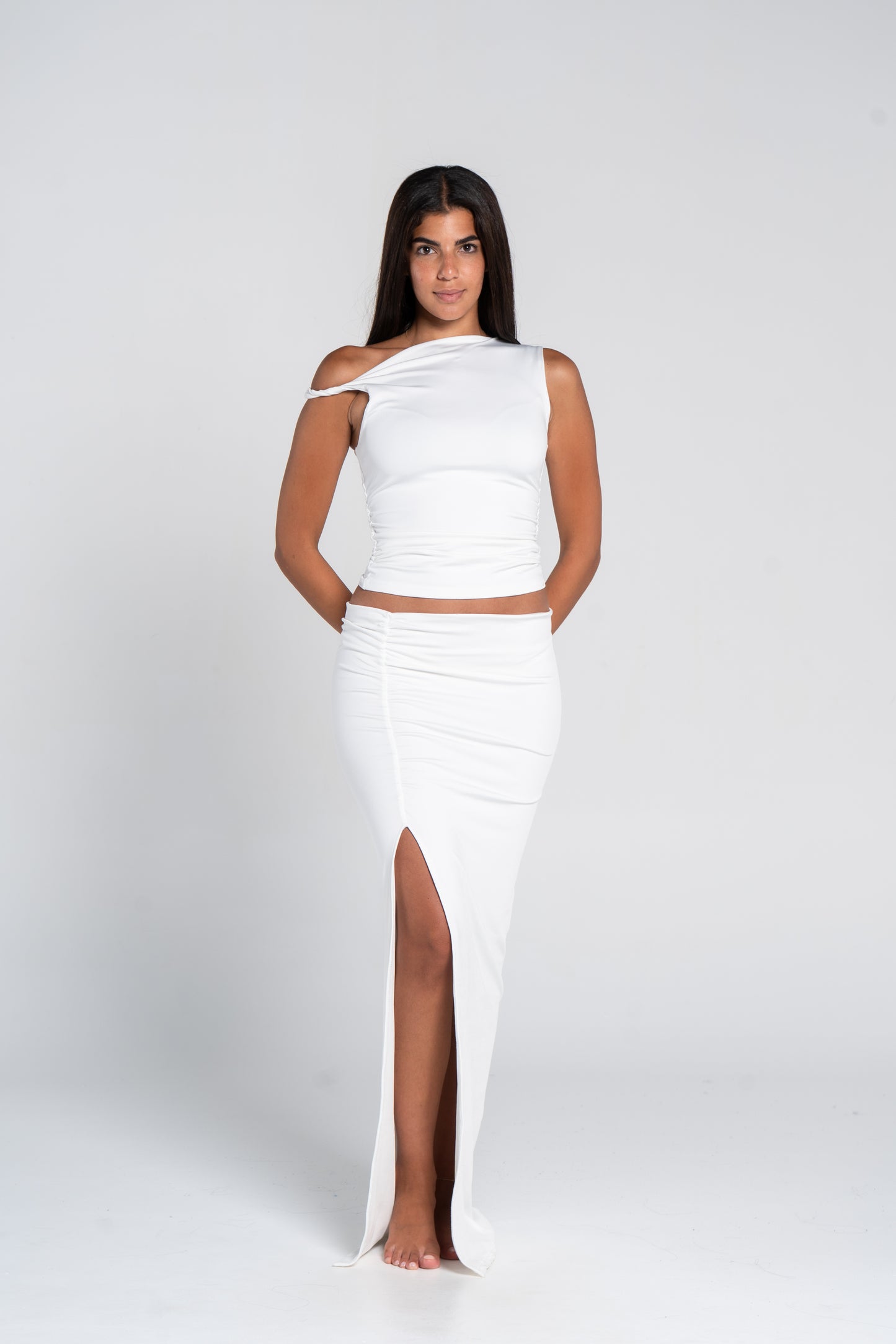 RUSHED SKIRT