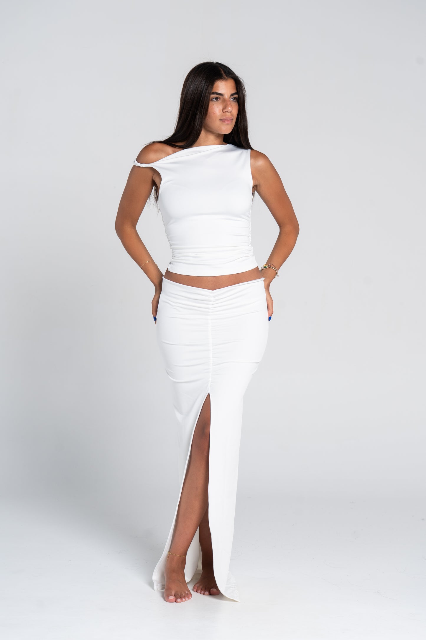 RUSHED SKIRT