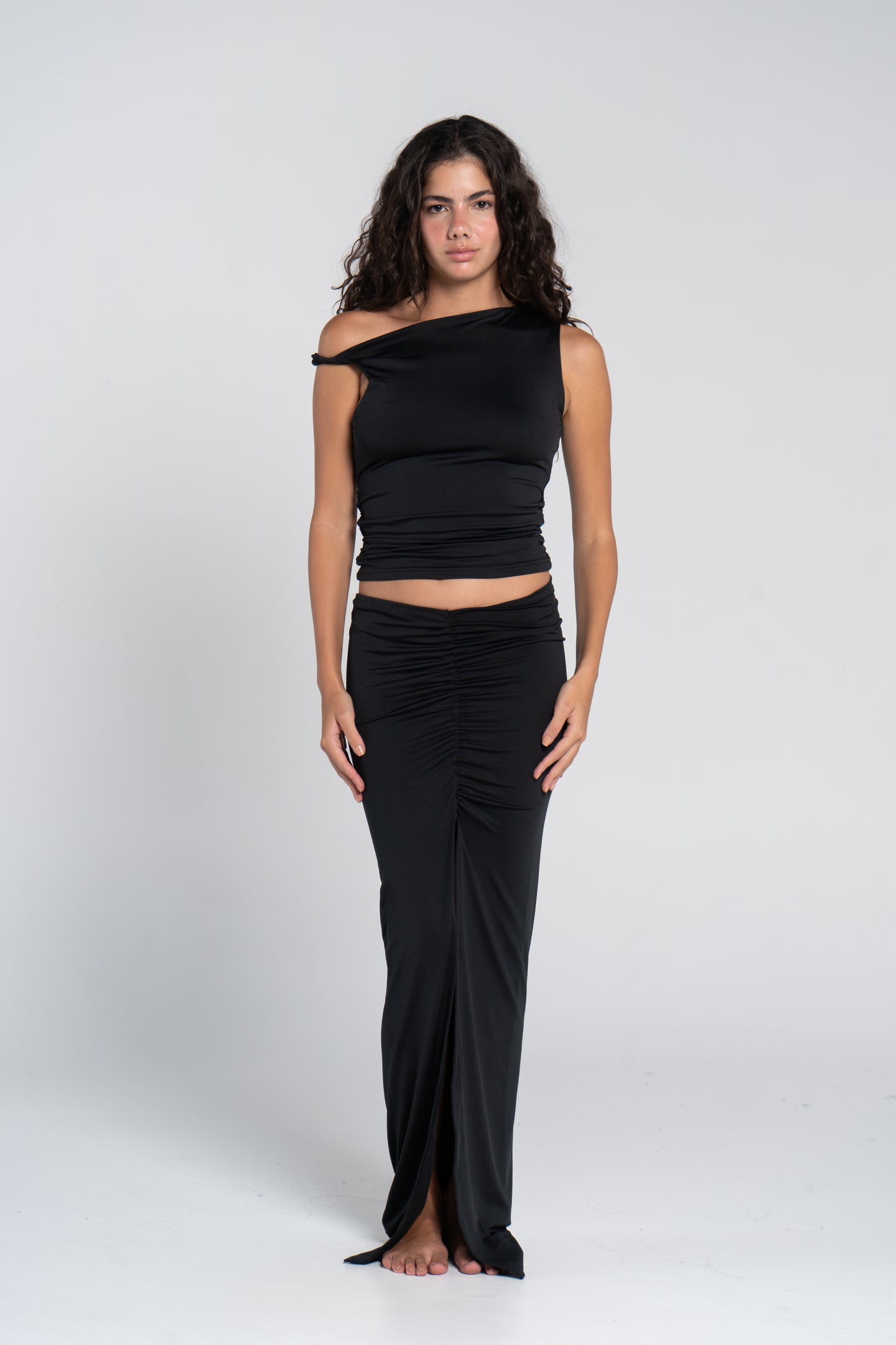 RUSHED SKIRT