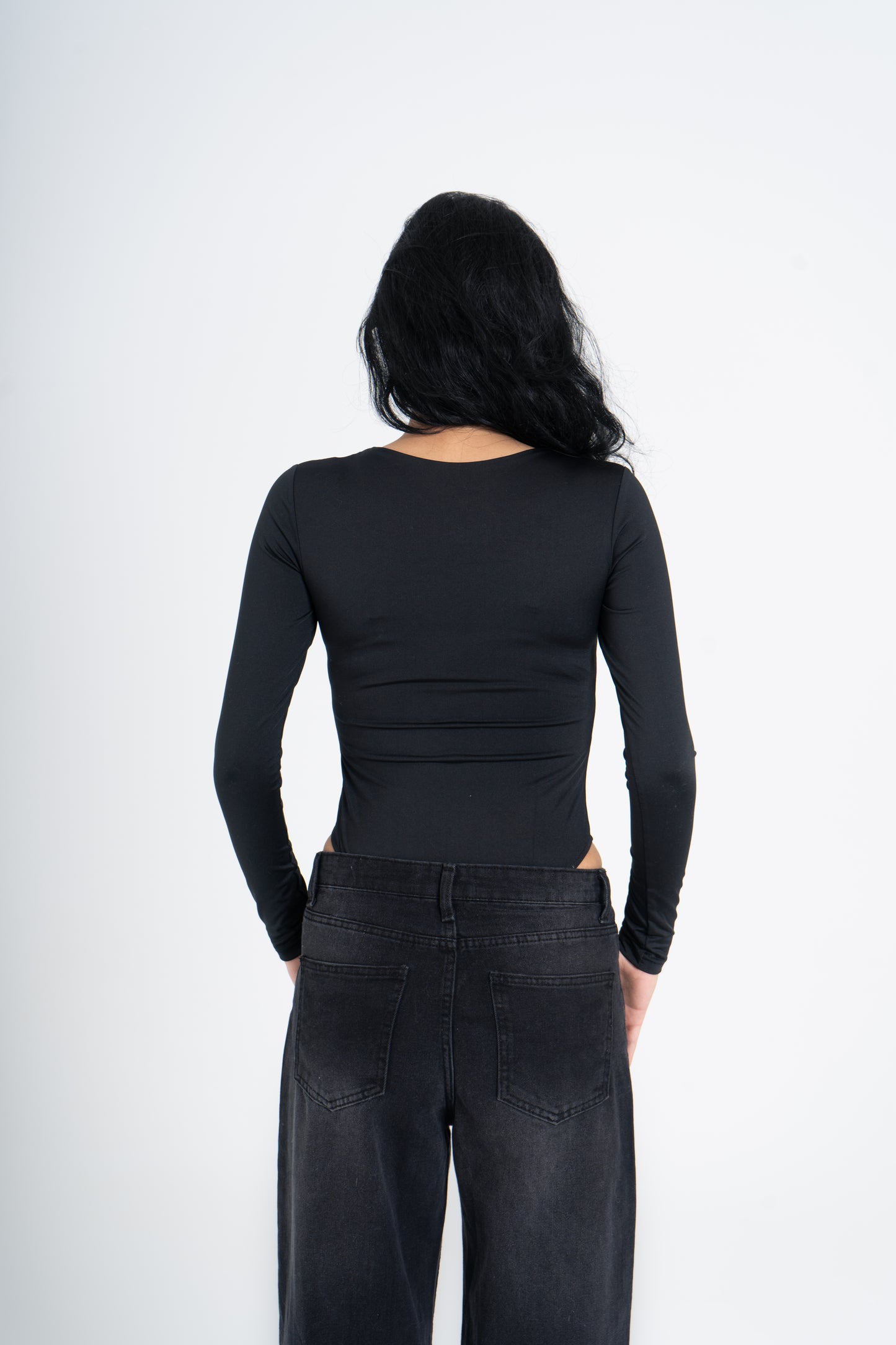 WIDE NECK LONG SLEEVE BODYSUIT
