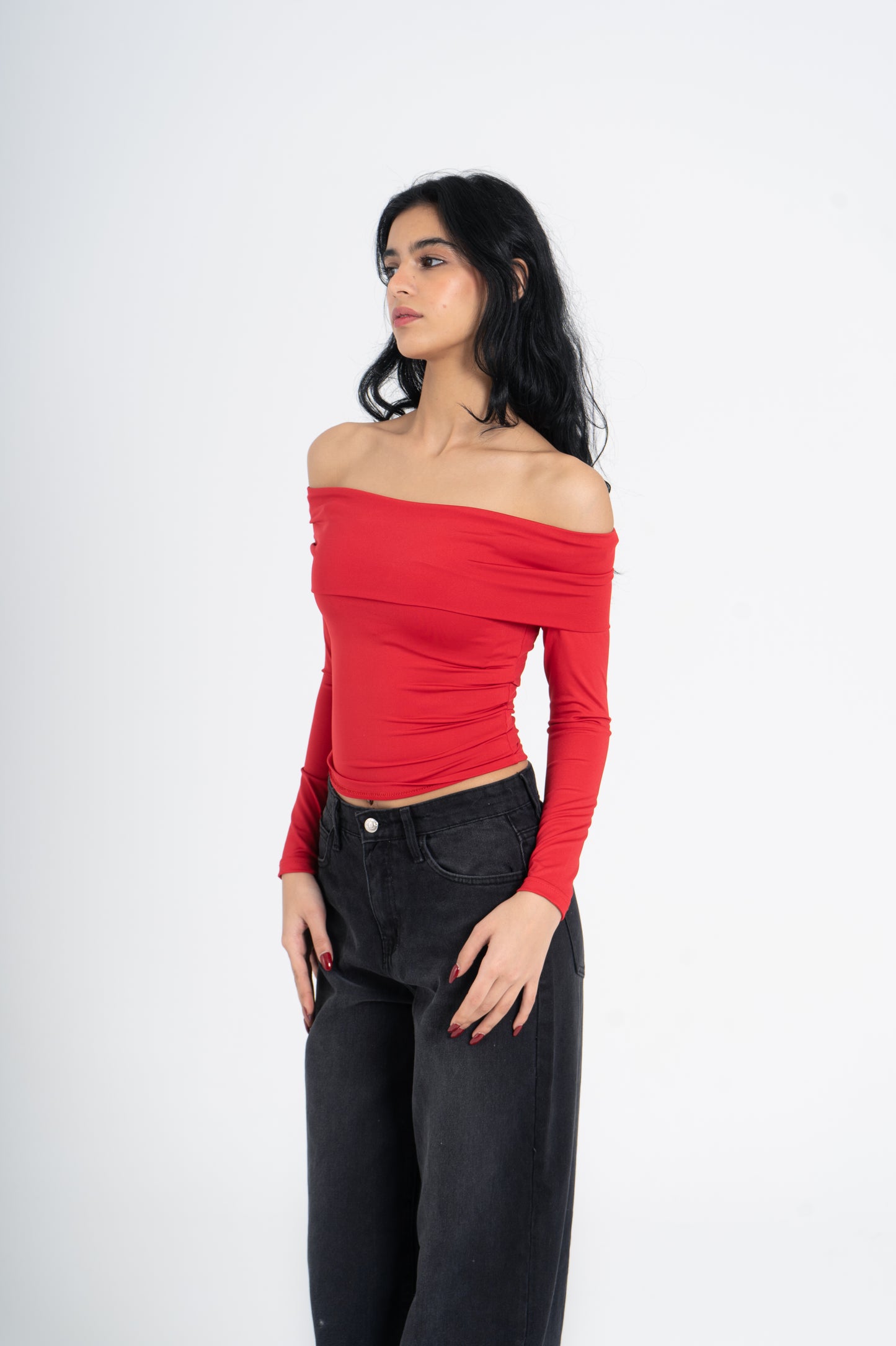 OFF SHOULDER LONG SLEEVE
