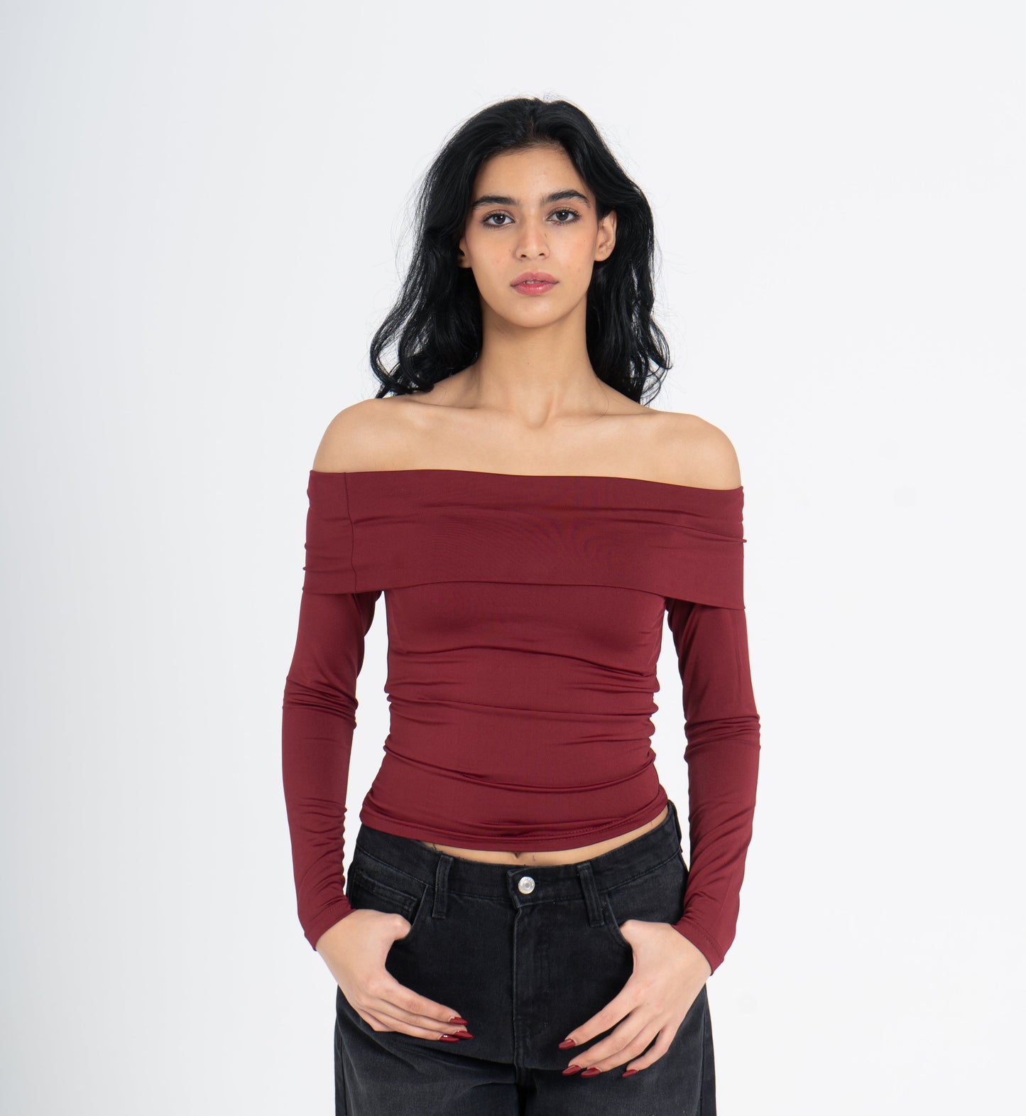 OFF SHOULDER LONG SLEEVE