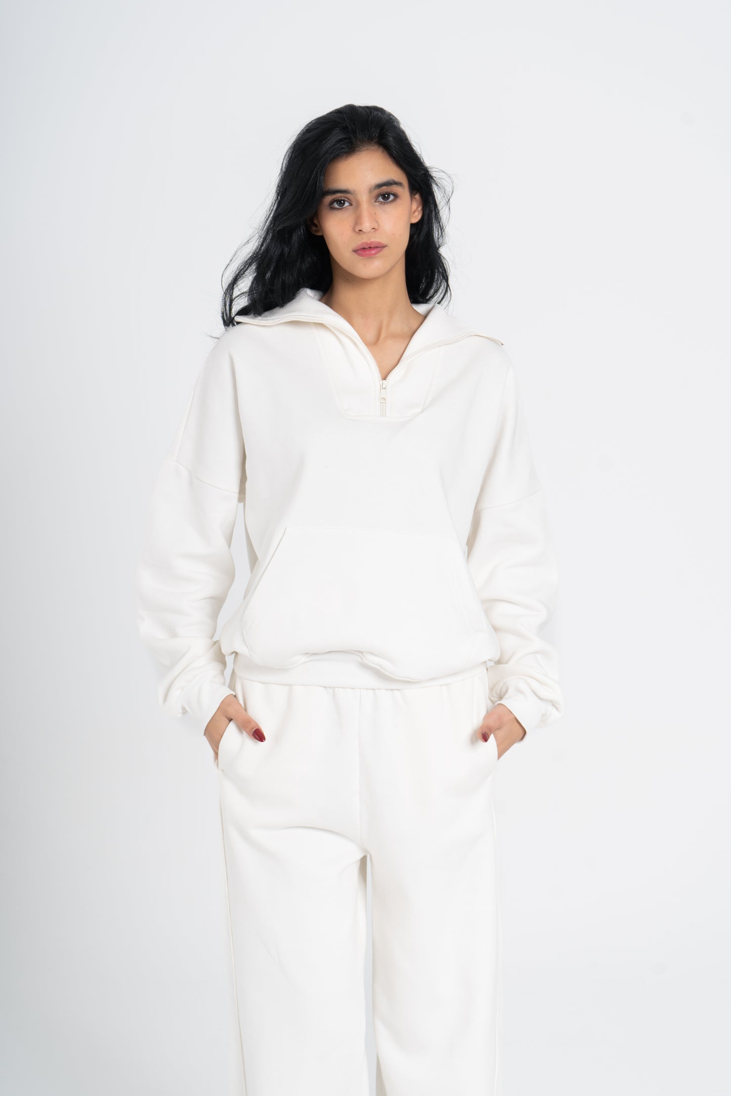 (EXTRA) HIGH NECK ZIPPER SWEAT SHIRT
