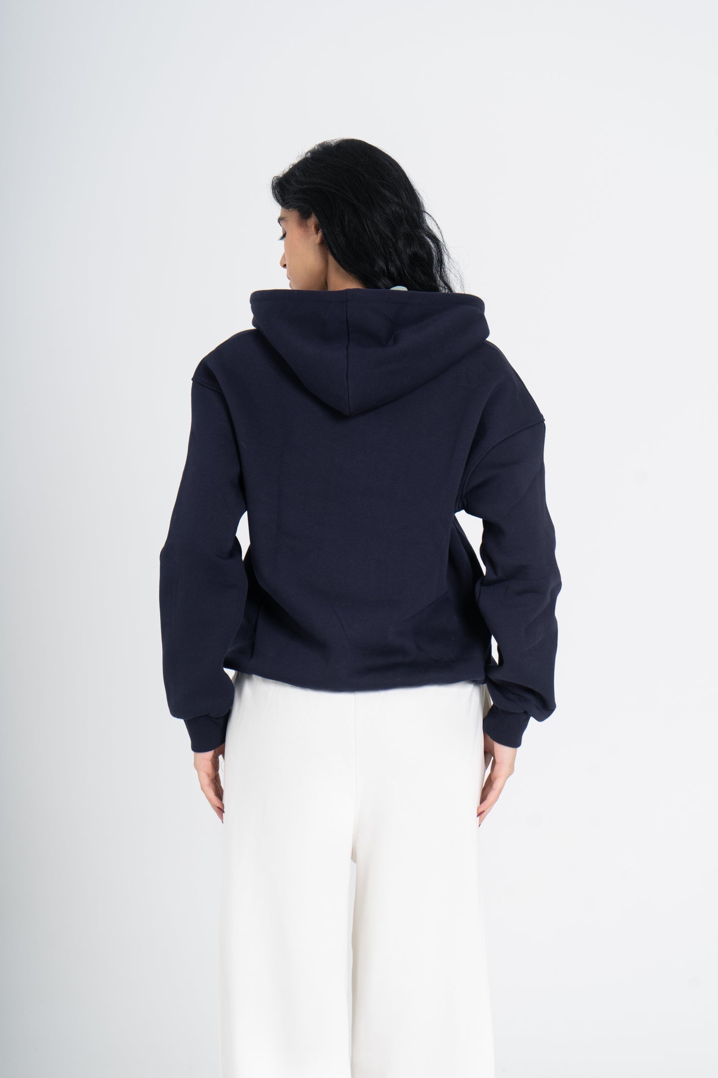 V NECK HOODIE