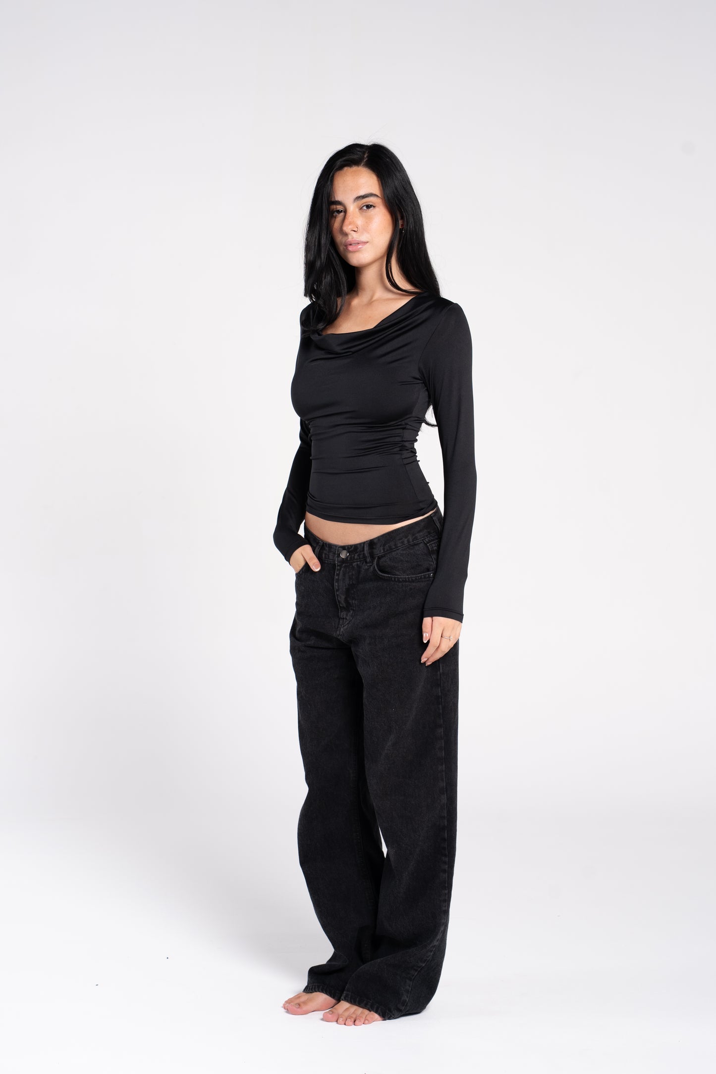 COWL NECK LONG SLEEVE