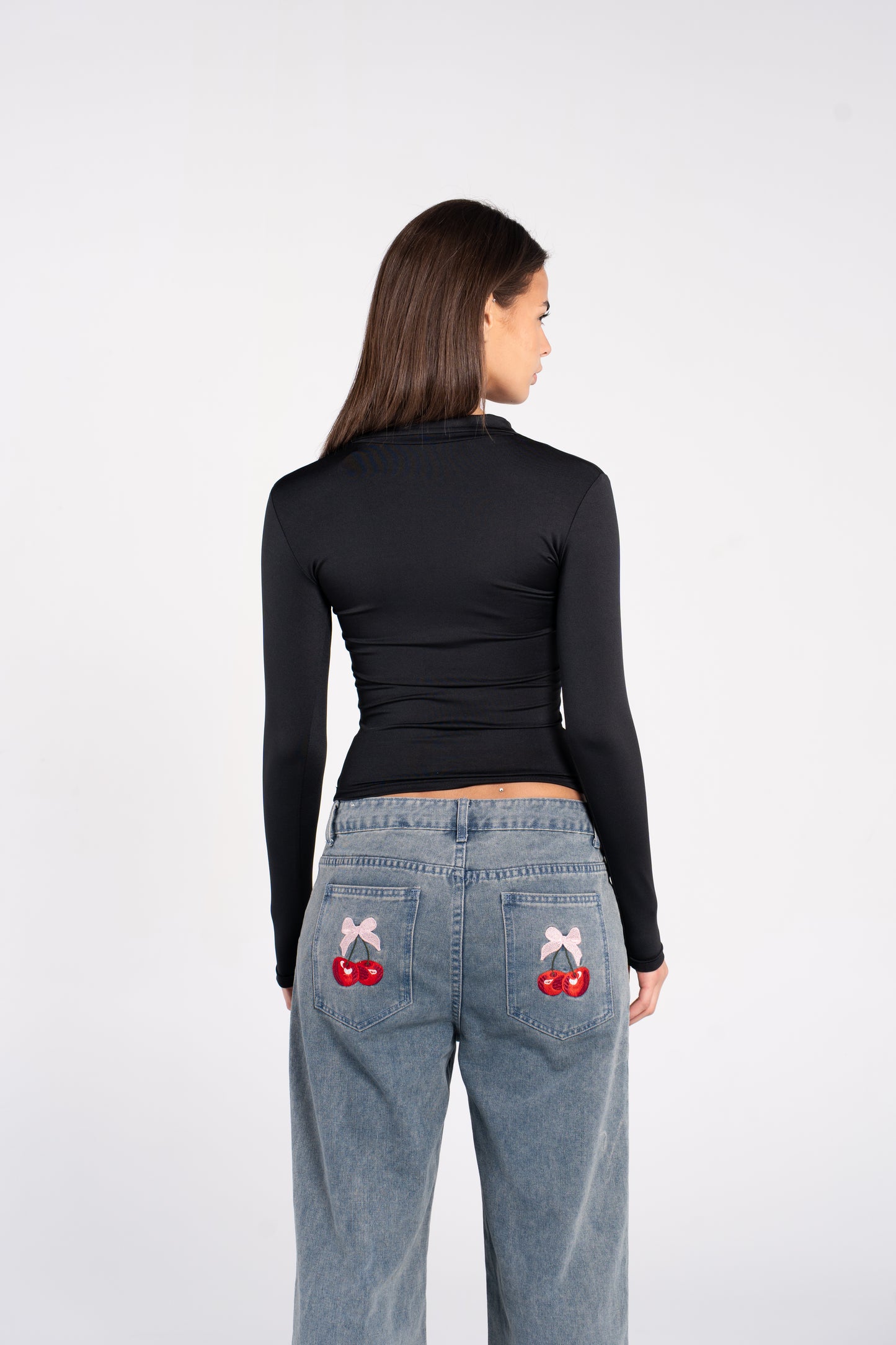 ZIPPER NECK POLO LONG SLEEVE