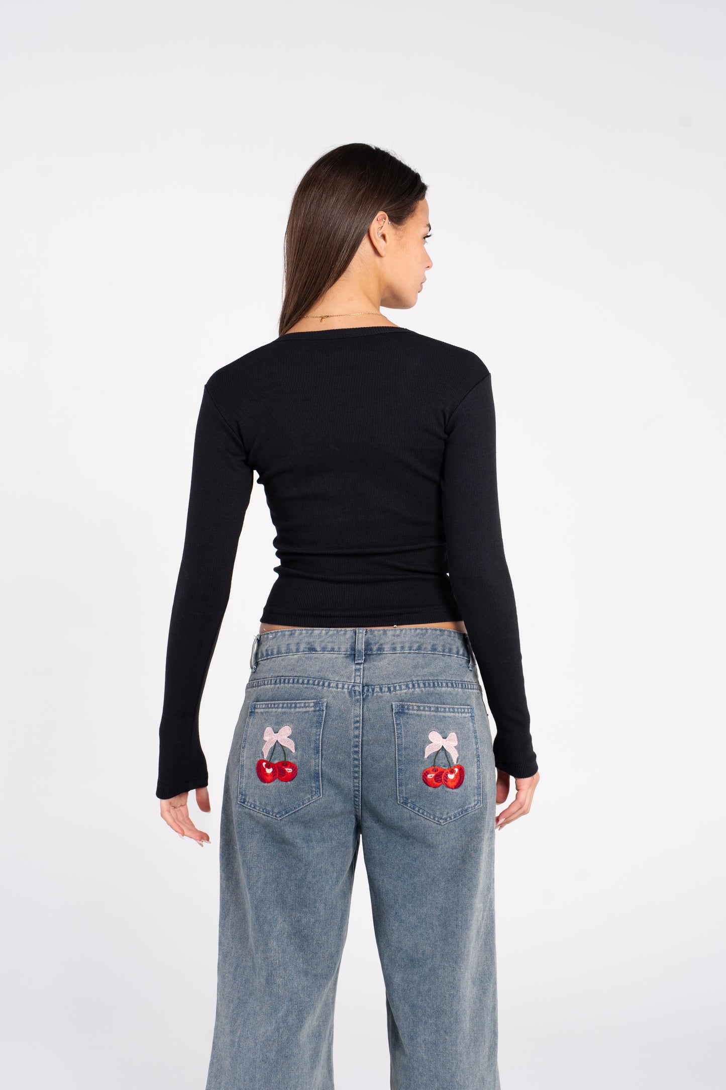 RIBBED WIDE NECK LONG SLEEVE