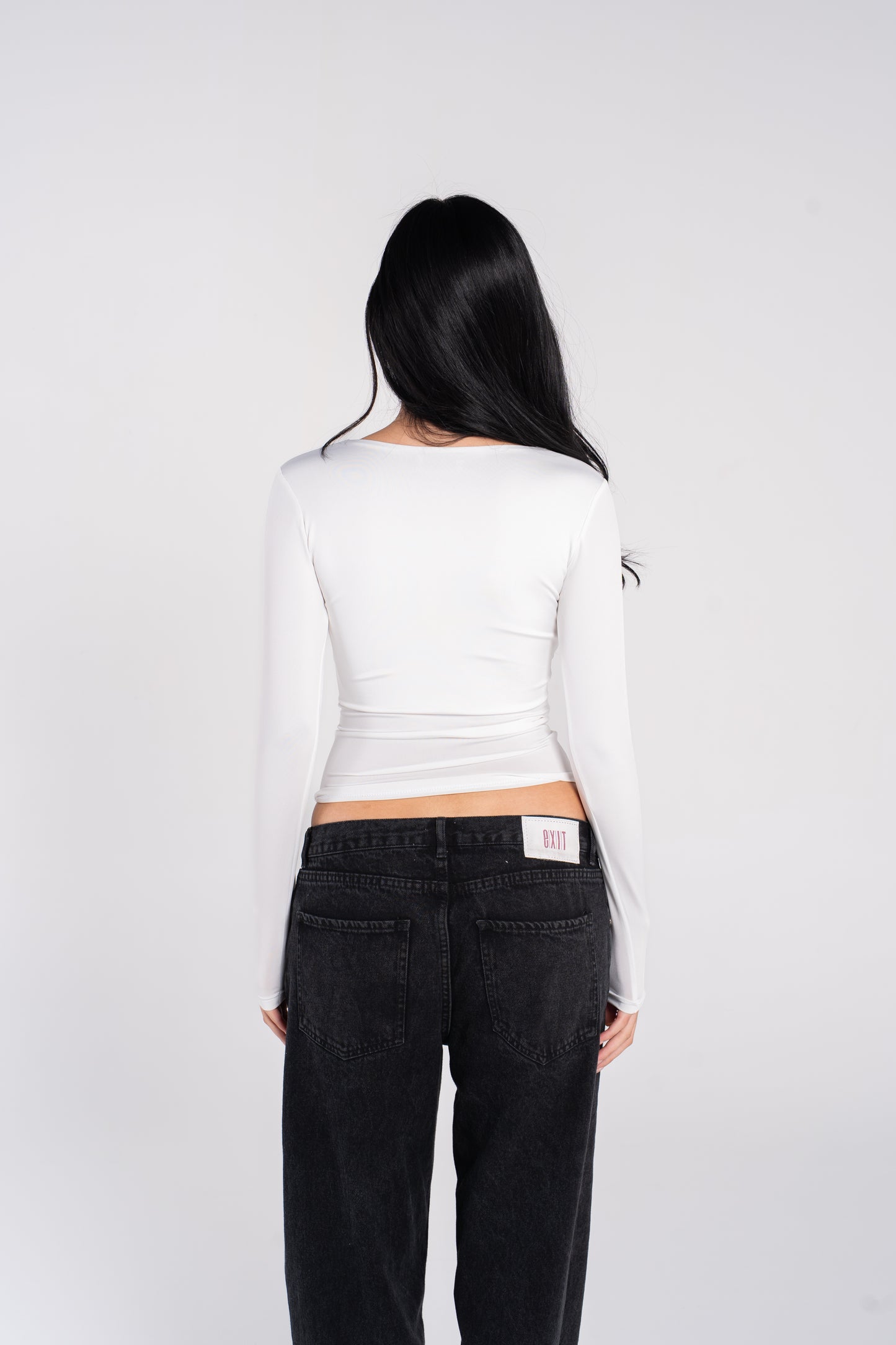 WIDE NECK ZIPPER LONG SLEEVE