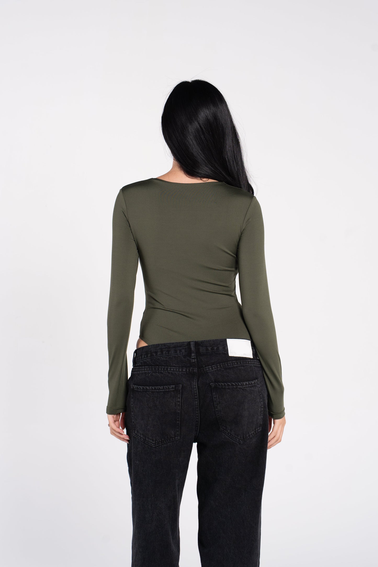 SQUARE NECK LONG SLEEVE BODYSUIT