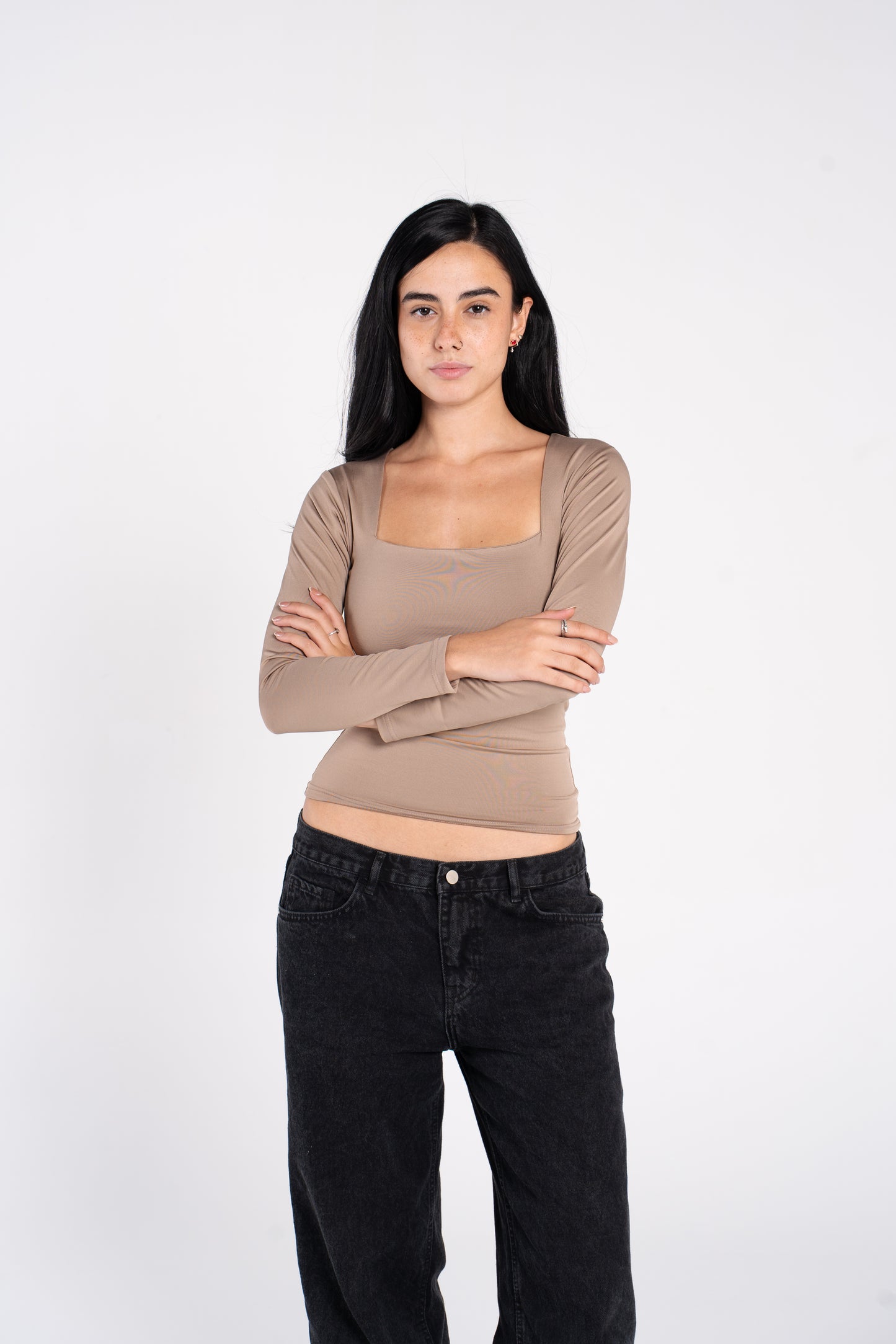 SQUARE NECK LONG SLEEVE