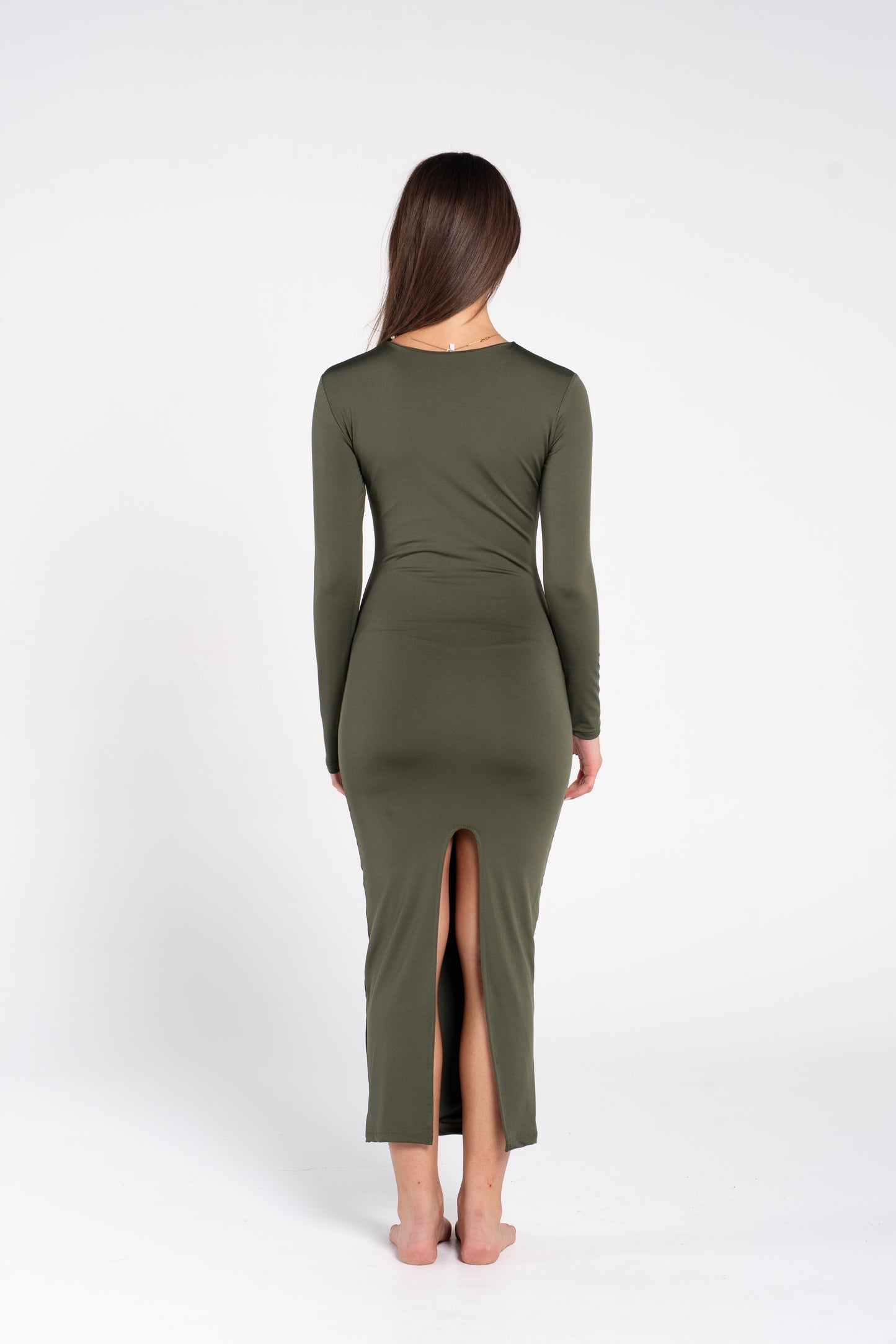 ROUND NECK LONG SLEEVE DRESS