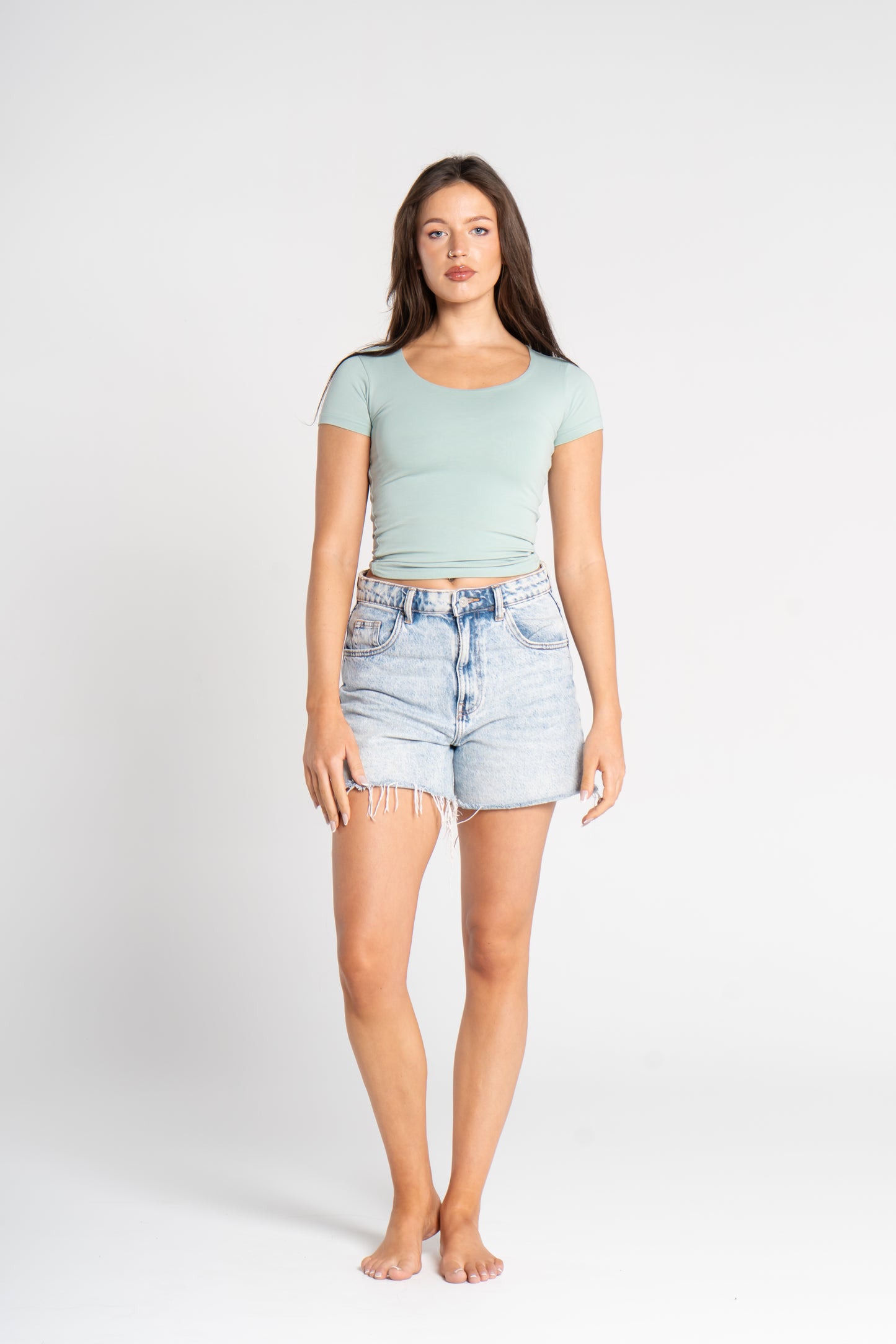 COTTON WIDE NECK SHORT SLEEVE
