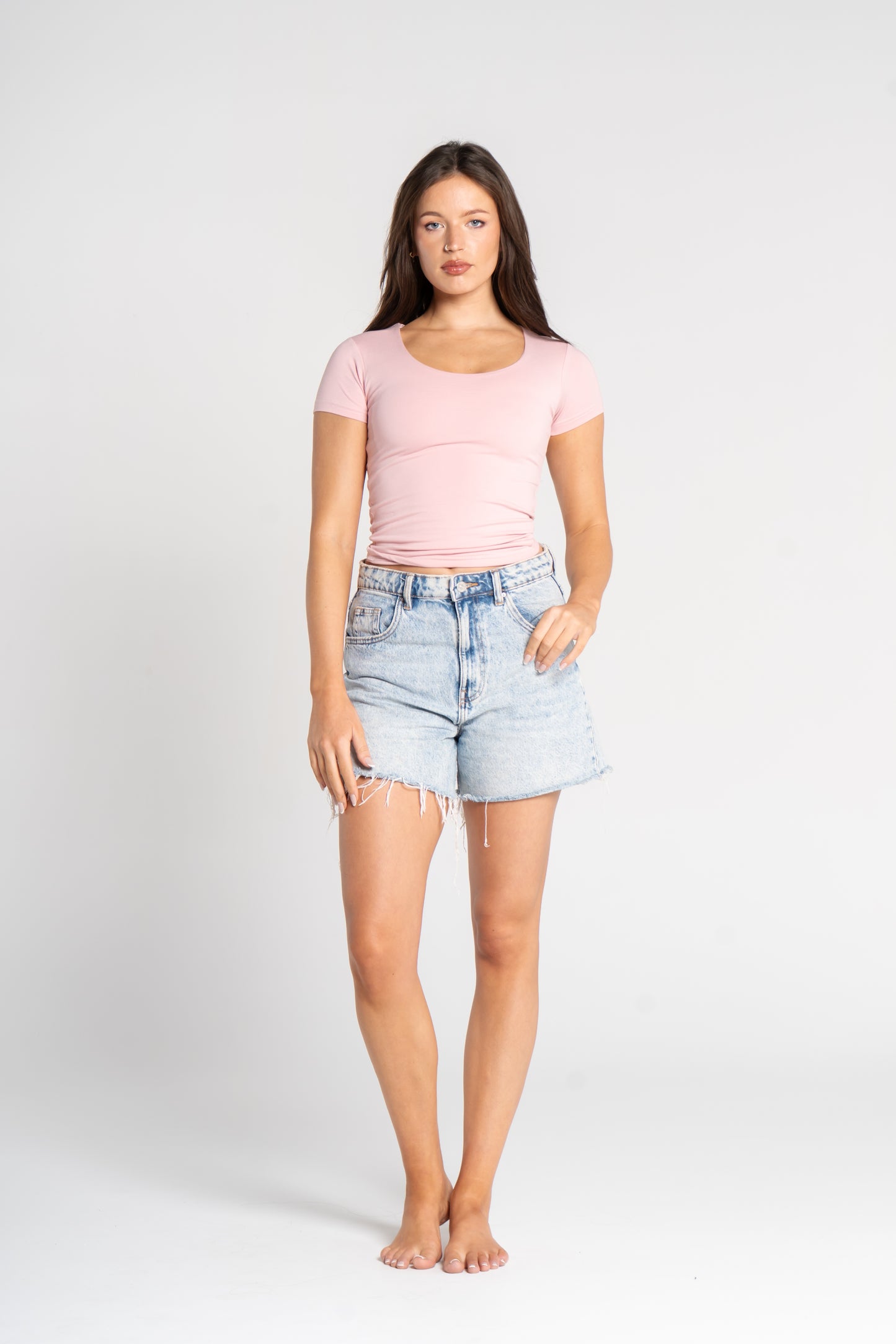 COTTON WIDE NECK SHORT SLEEVE