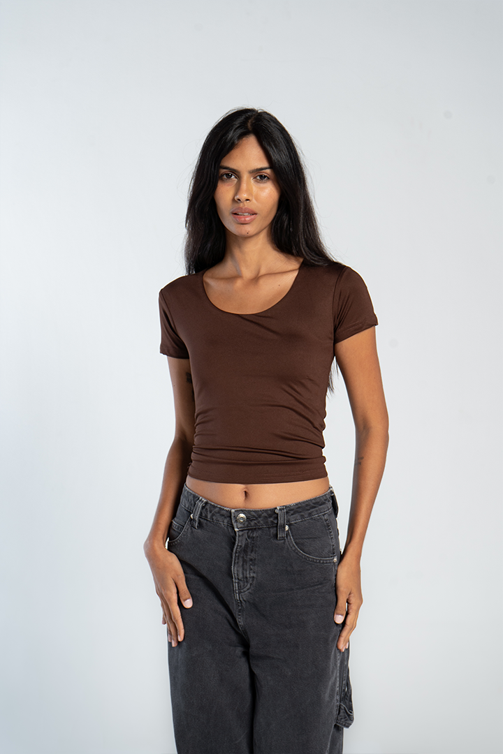 WIDE NECK SHORT SLEEVE            ( COLORS )
