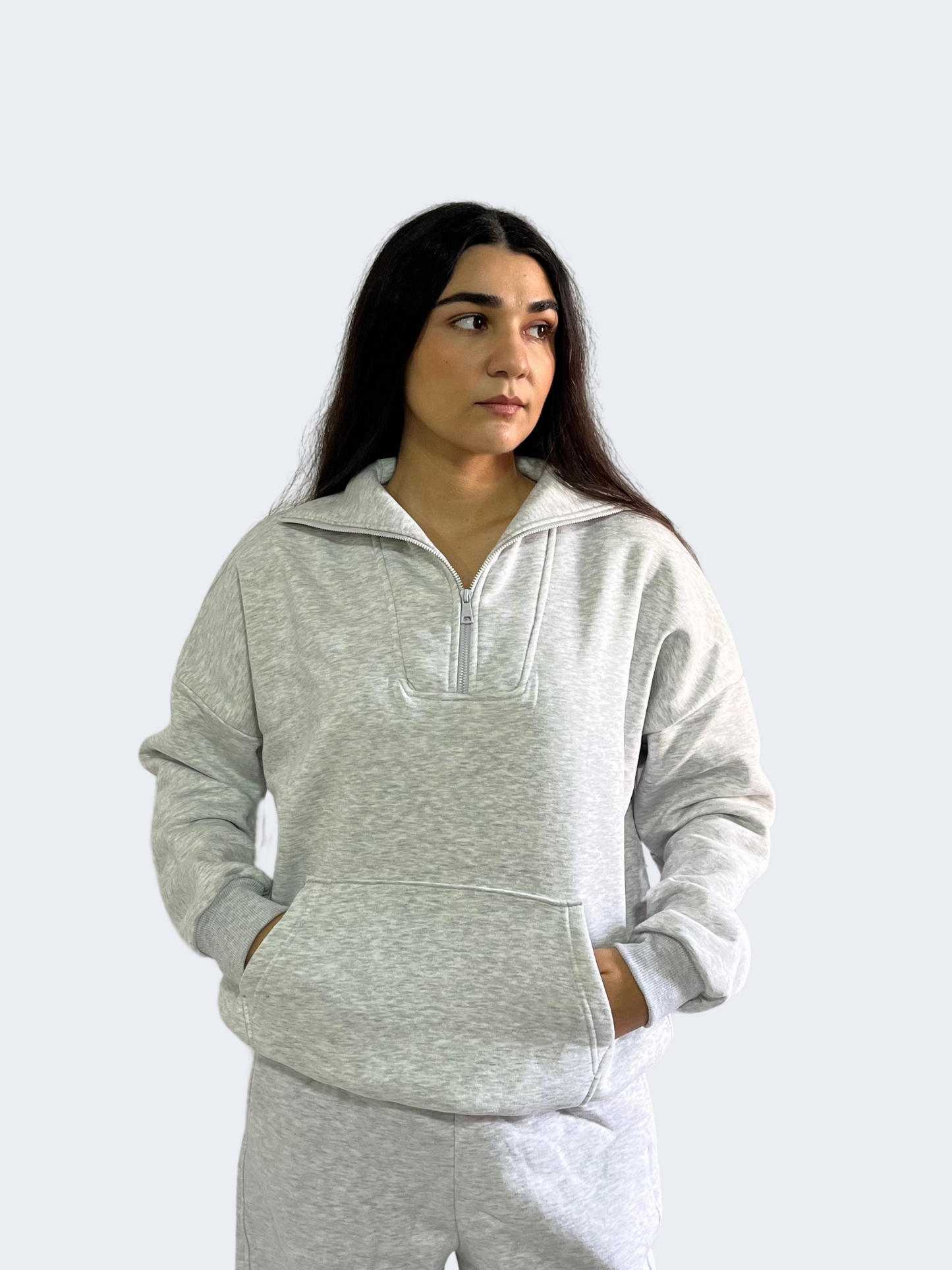 (EXTRA) HIGH NECK ZIPPER  SWEAT SHIRT