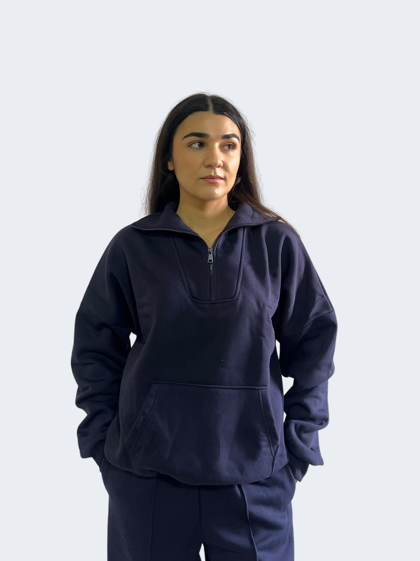 (EXTRA) HIGH NECK ZIPPER  SWEAT SHIRT