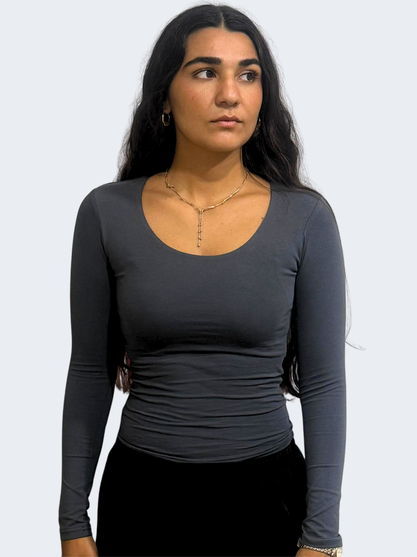 COTTON WIDE NECK LONG SLEEVE